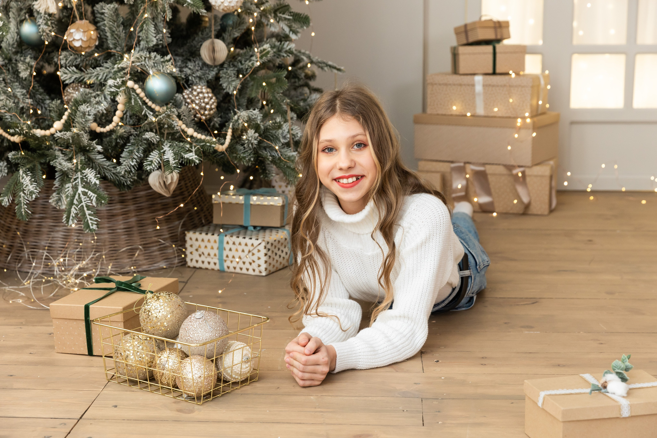 Новогодняя фотосессия в студии 4 класс. Семейный, детский, школьный фотограф в Благовещенске Яна Белоусова