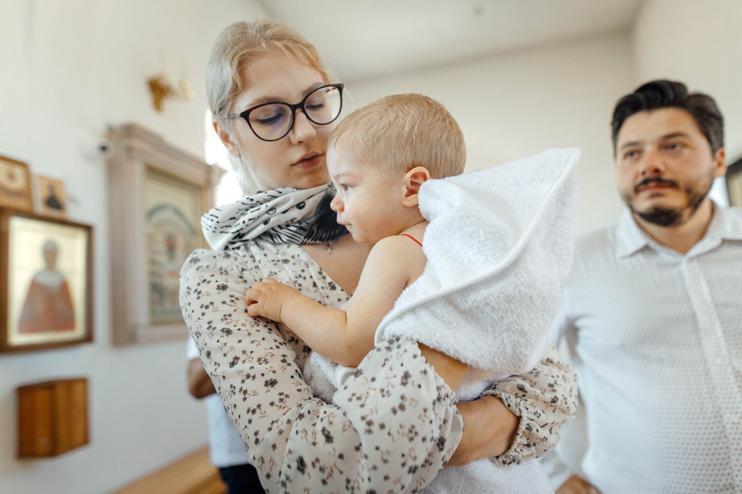 Крещение Энвера (Михаила), д. Колядищи, храм Успения Пр. Богородицы, август 2025