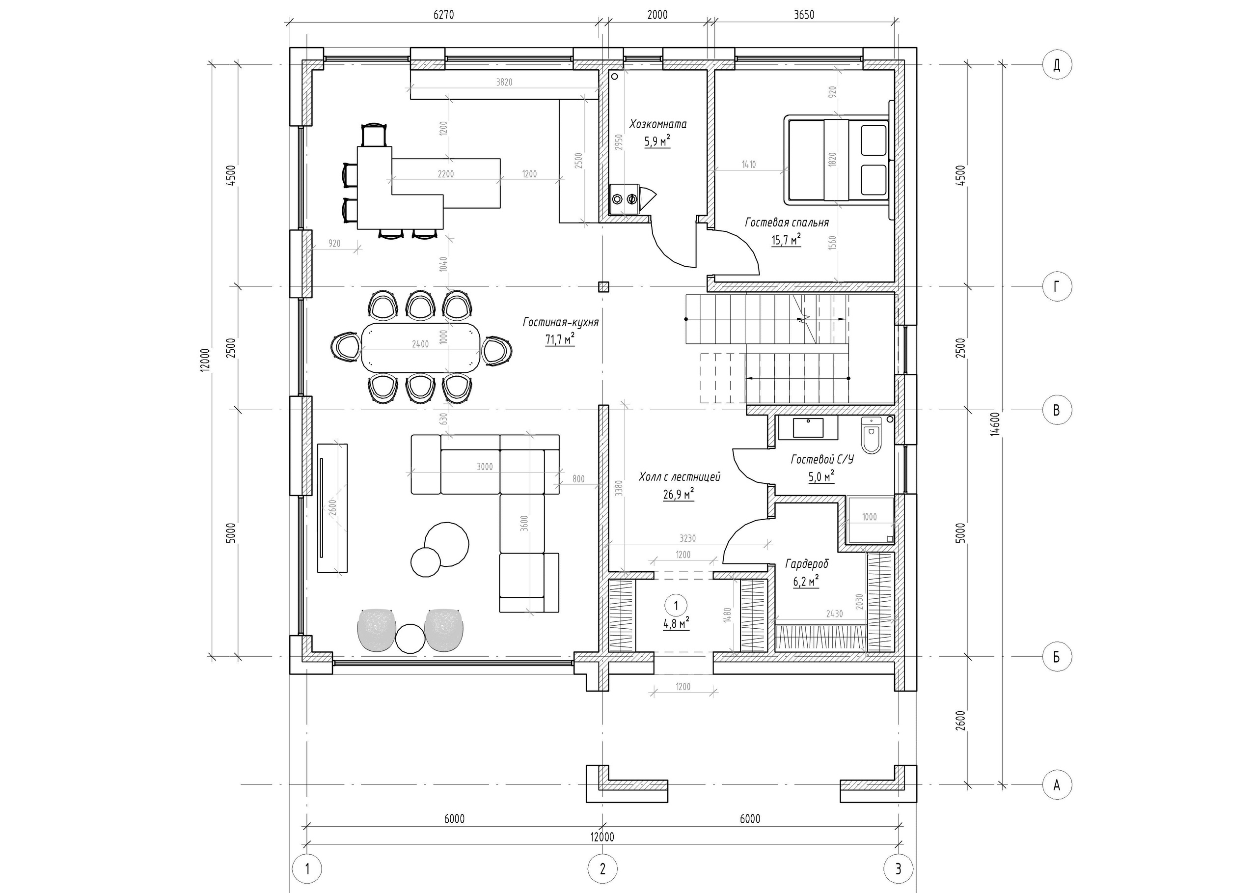 Загородный дом Сикачи-Алян. Архитектурно-дизайнерское бюро ROOMS