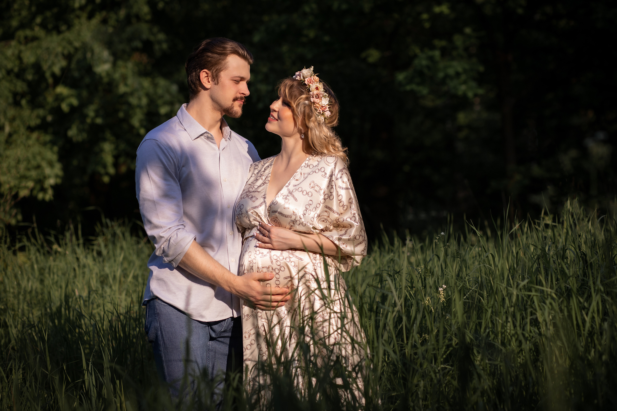 Сказочная фотосессия беременности в лесу. Екатерина Новикова — семейный и свадебный фотограф. Москва, МО