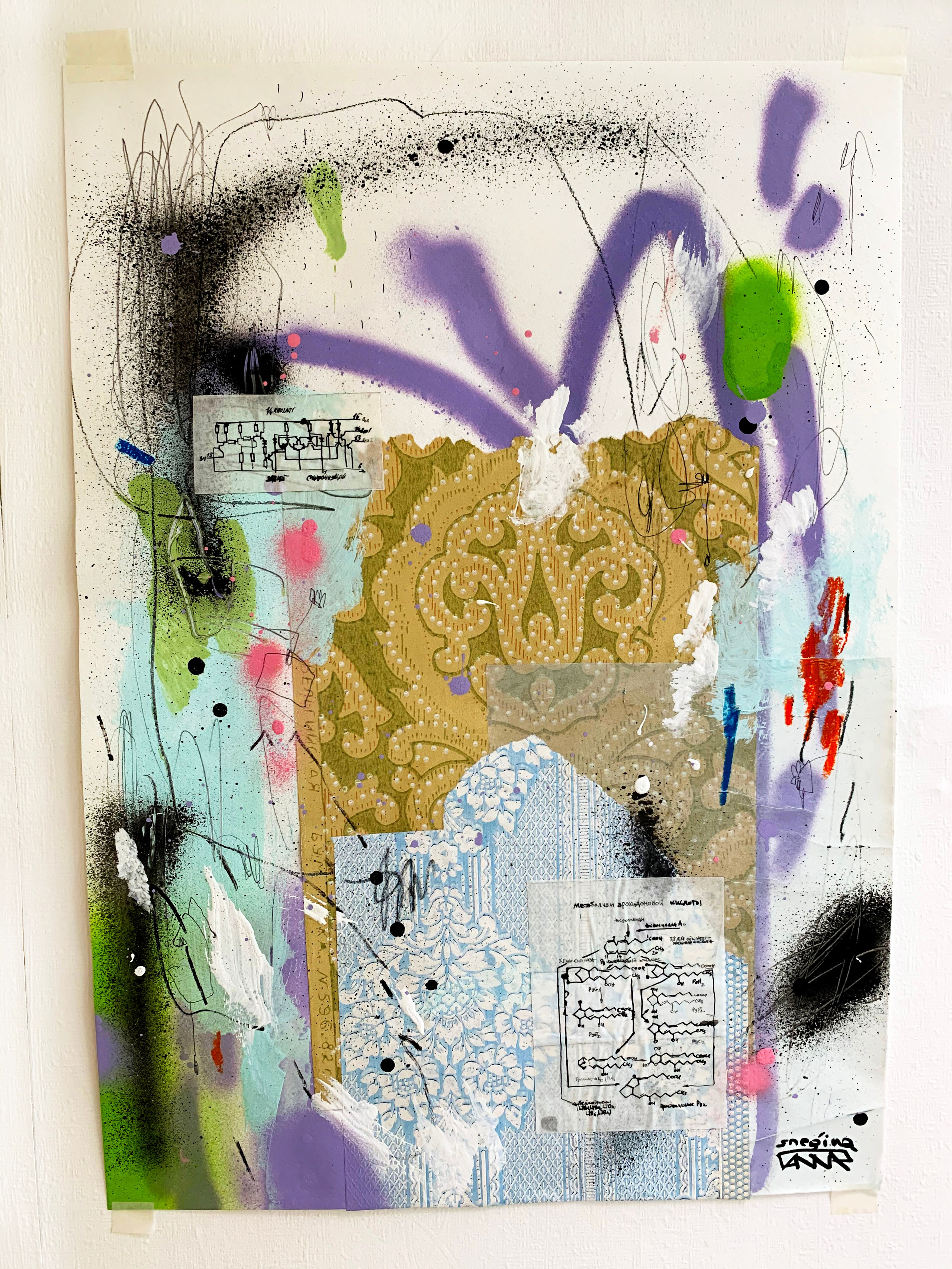 Drawings, collages. Artist Anna Snegina Художница Анна Снегина