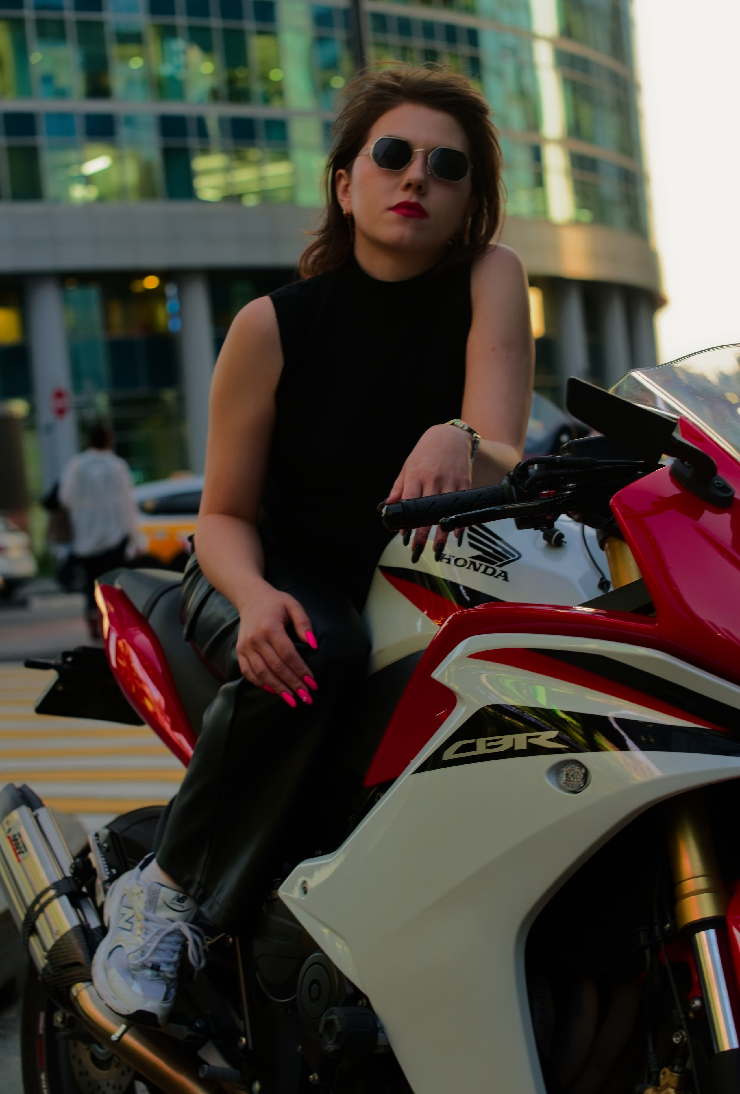 Анастасия. Мотоцикл. Фотограф Денис Шемет