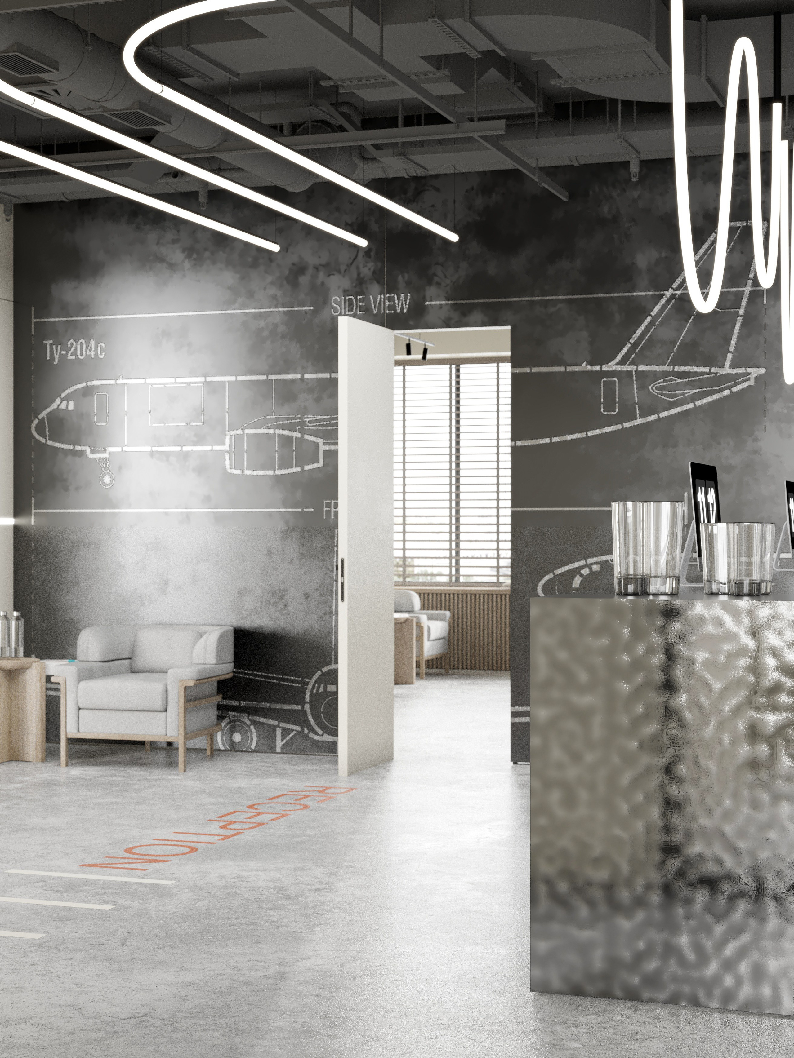 Офис 220 м². Ксения. 3D‑визуализатор