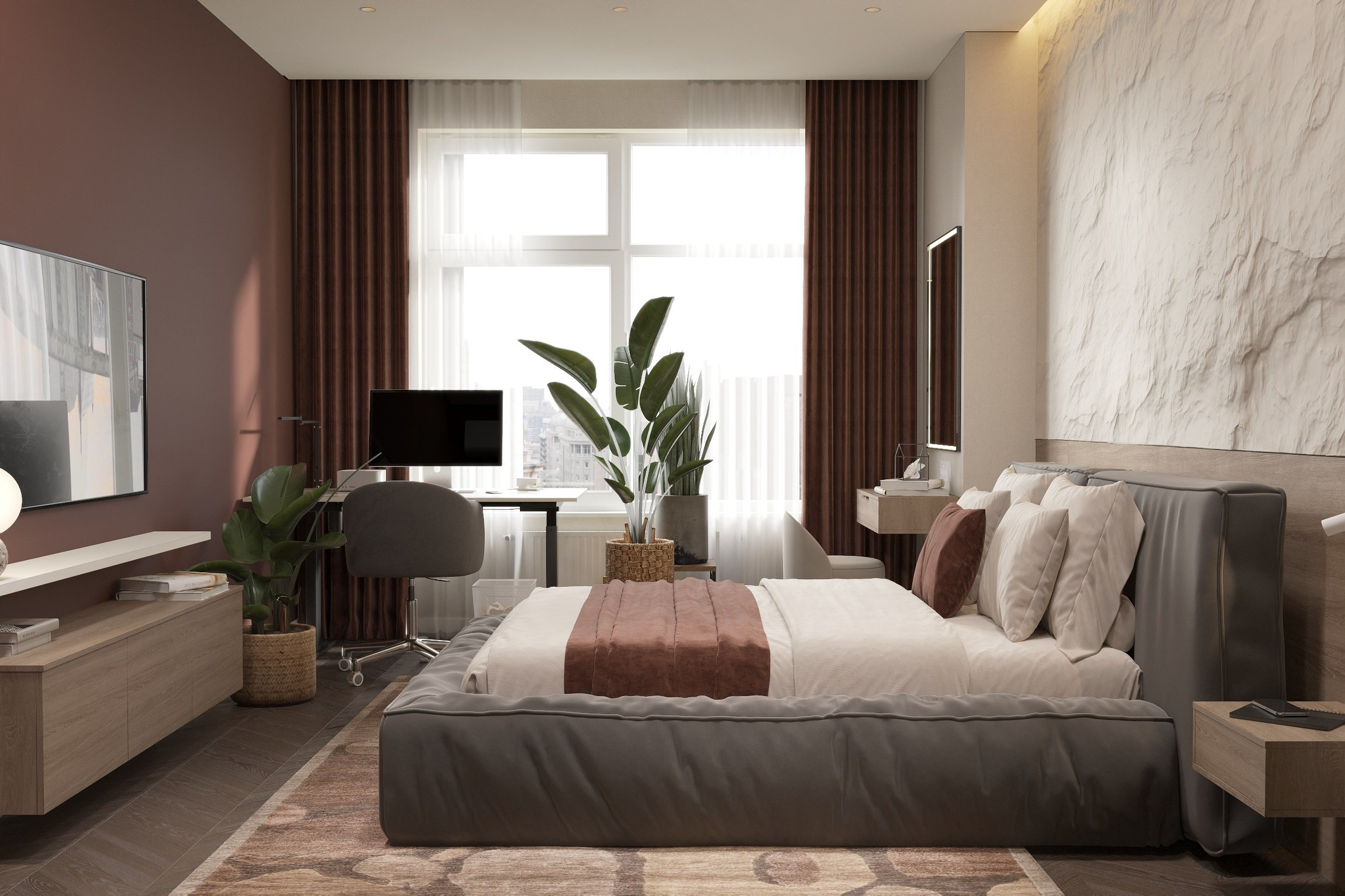 3д визуализация кв. 55 м² г. Курск. Ксения. 3D‑визуализатор
