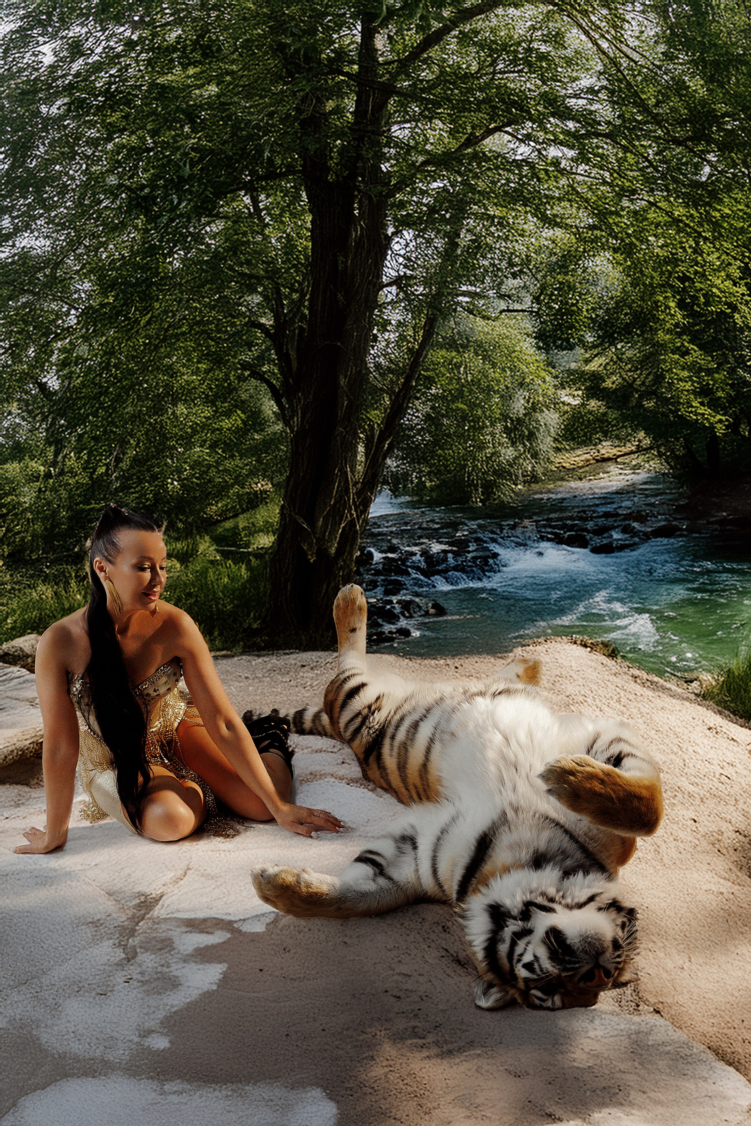 Фотосессия с тигром. Иванова Ирина Свадебный и семейный фотограф г. Уфа