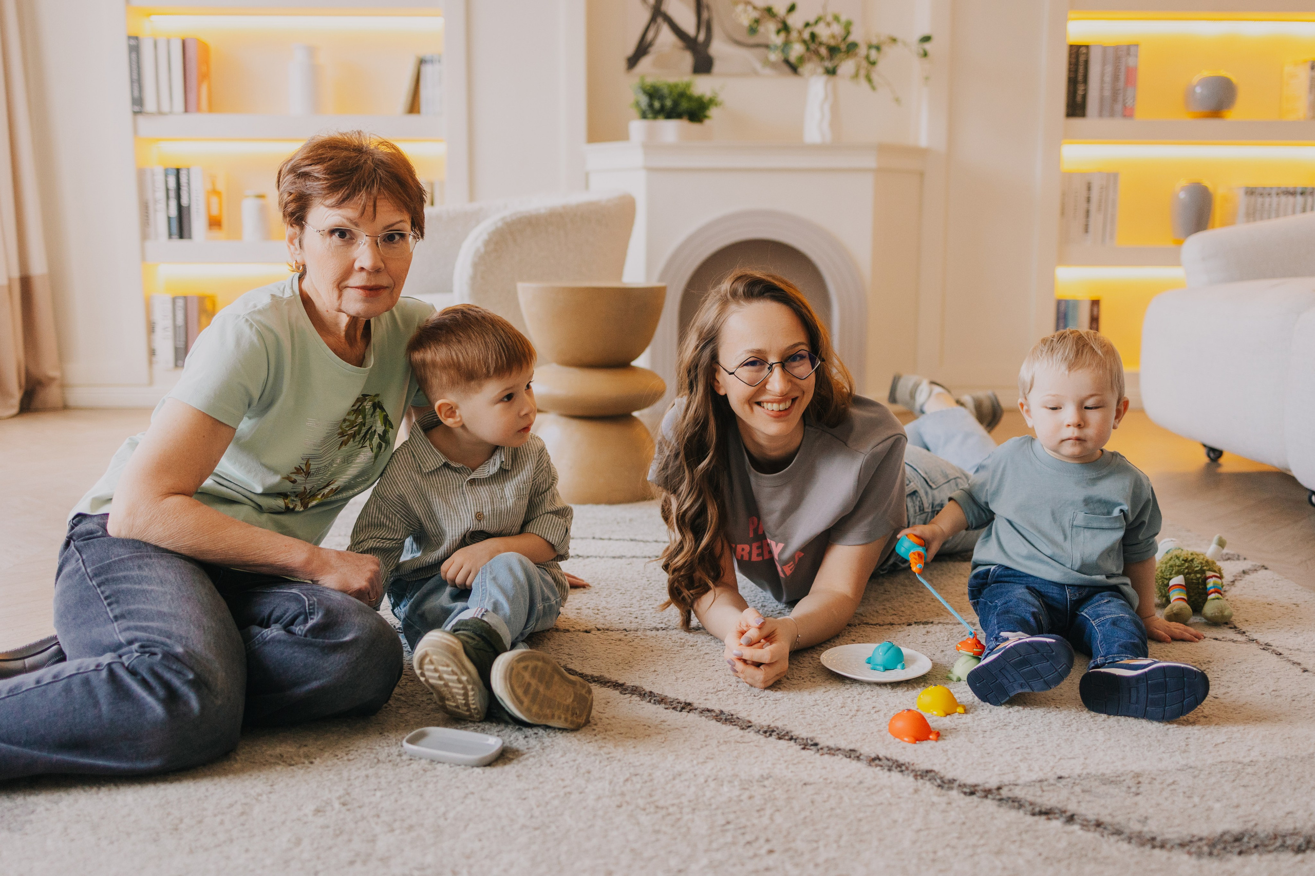 Большая семья. Домашняя фотосессия