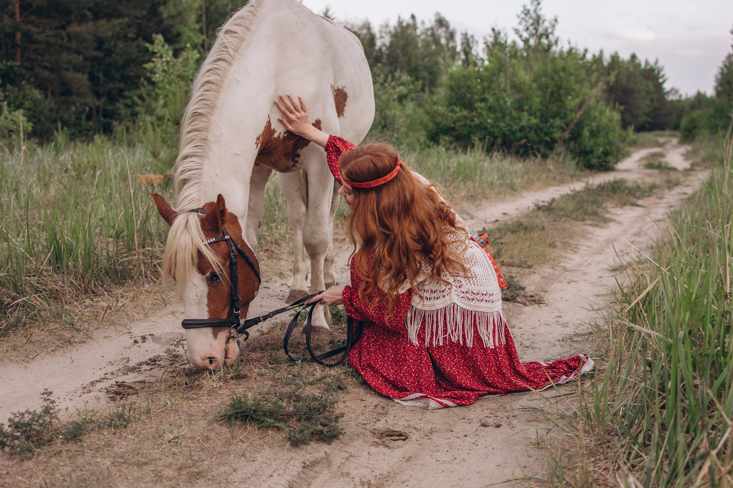 Фотоистория Кристина с лошадкой. Семейный и детский фотограф Оля в Тюмени