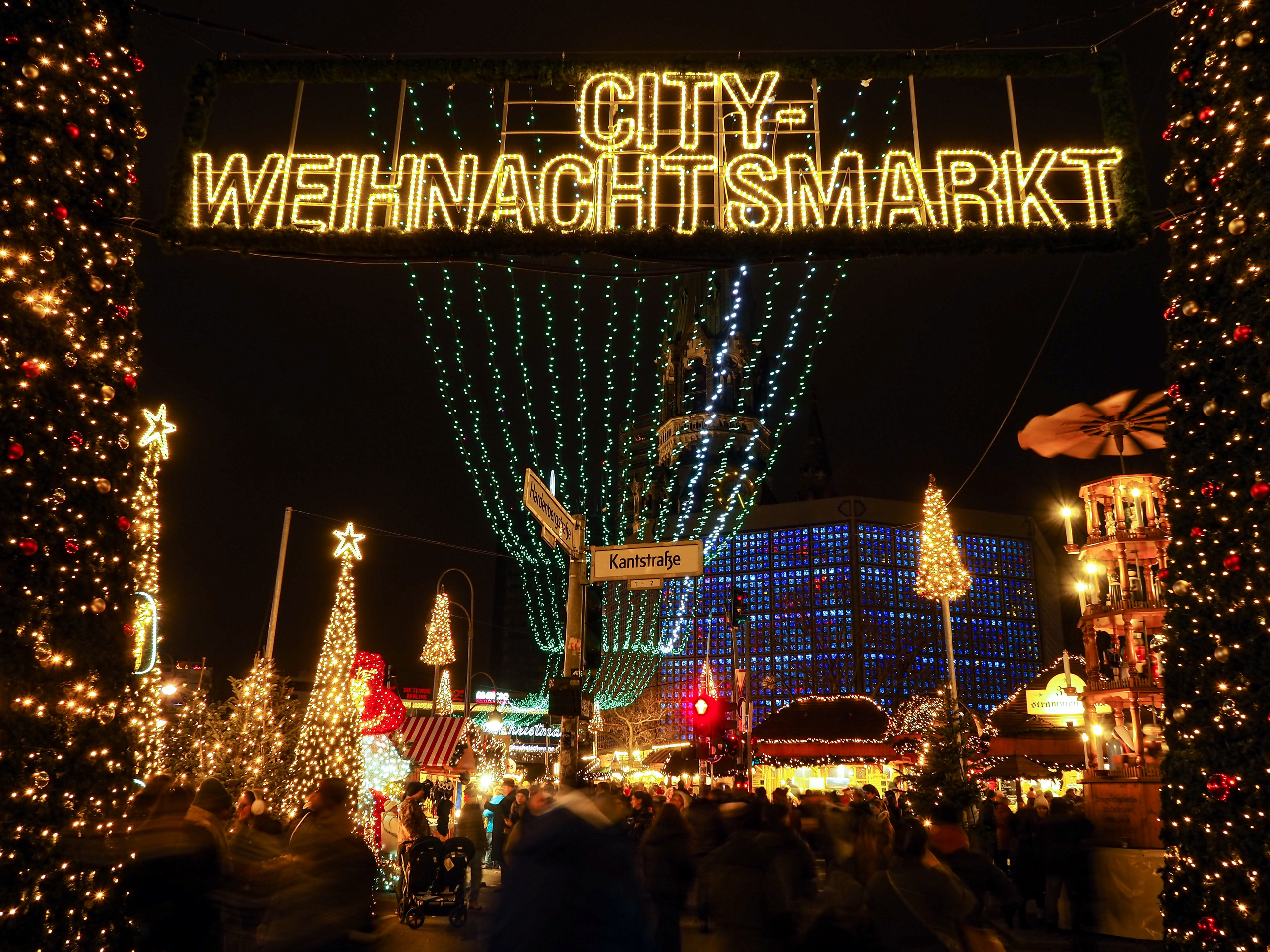 Рождественские ярмарки в Берлине, Рождество в Берлине, Kurfürstendamm, нарядный Берлин 