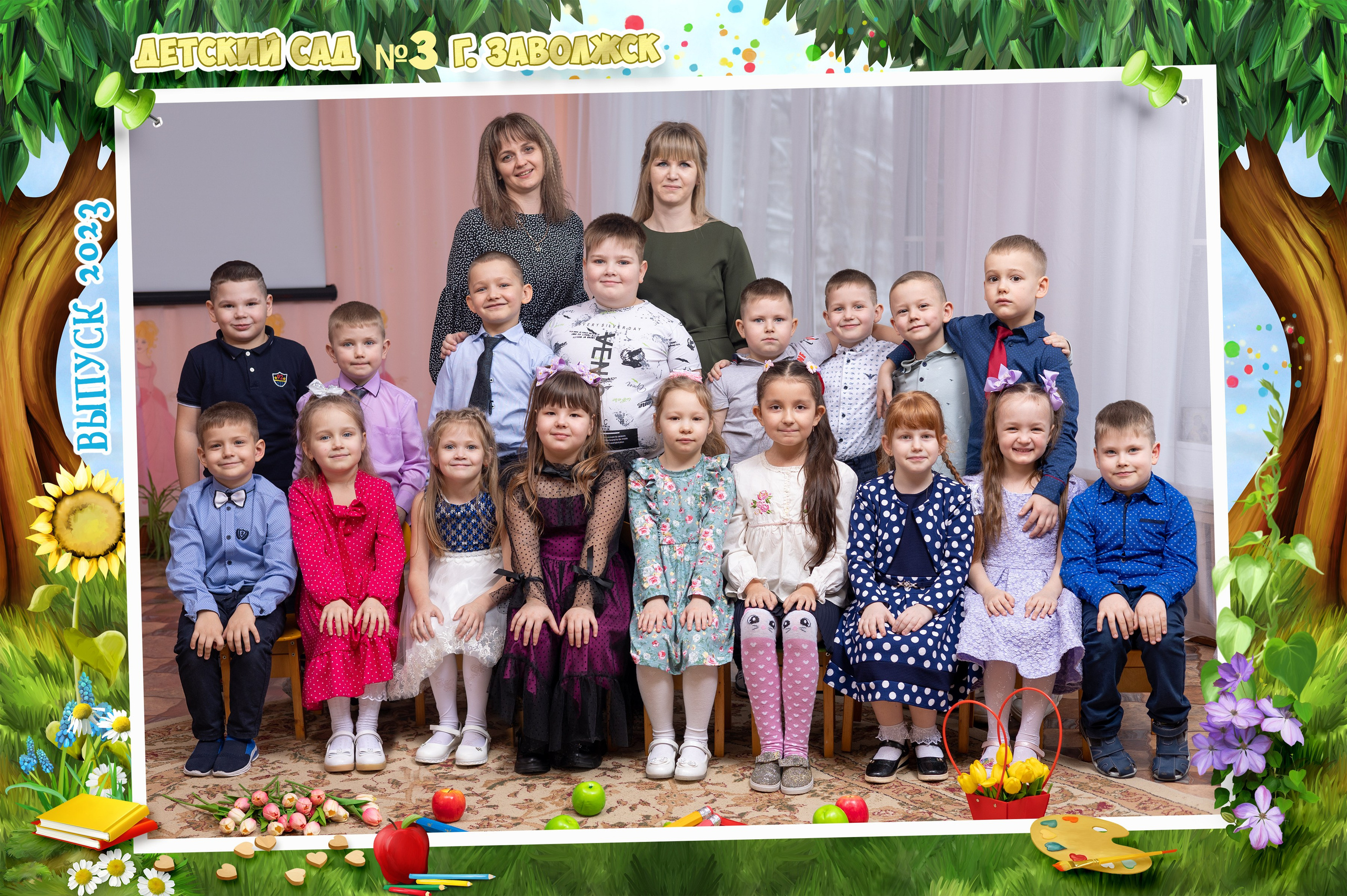 Общая фотография детей в рамке Иваново Ярославль Кострома Владимир. Выпускные альбомы в Иваново в детский сад и школу. Александр и Светлана Янкины