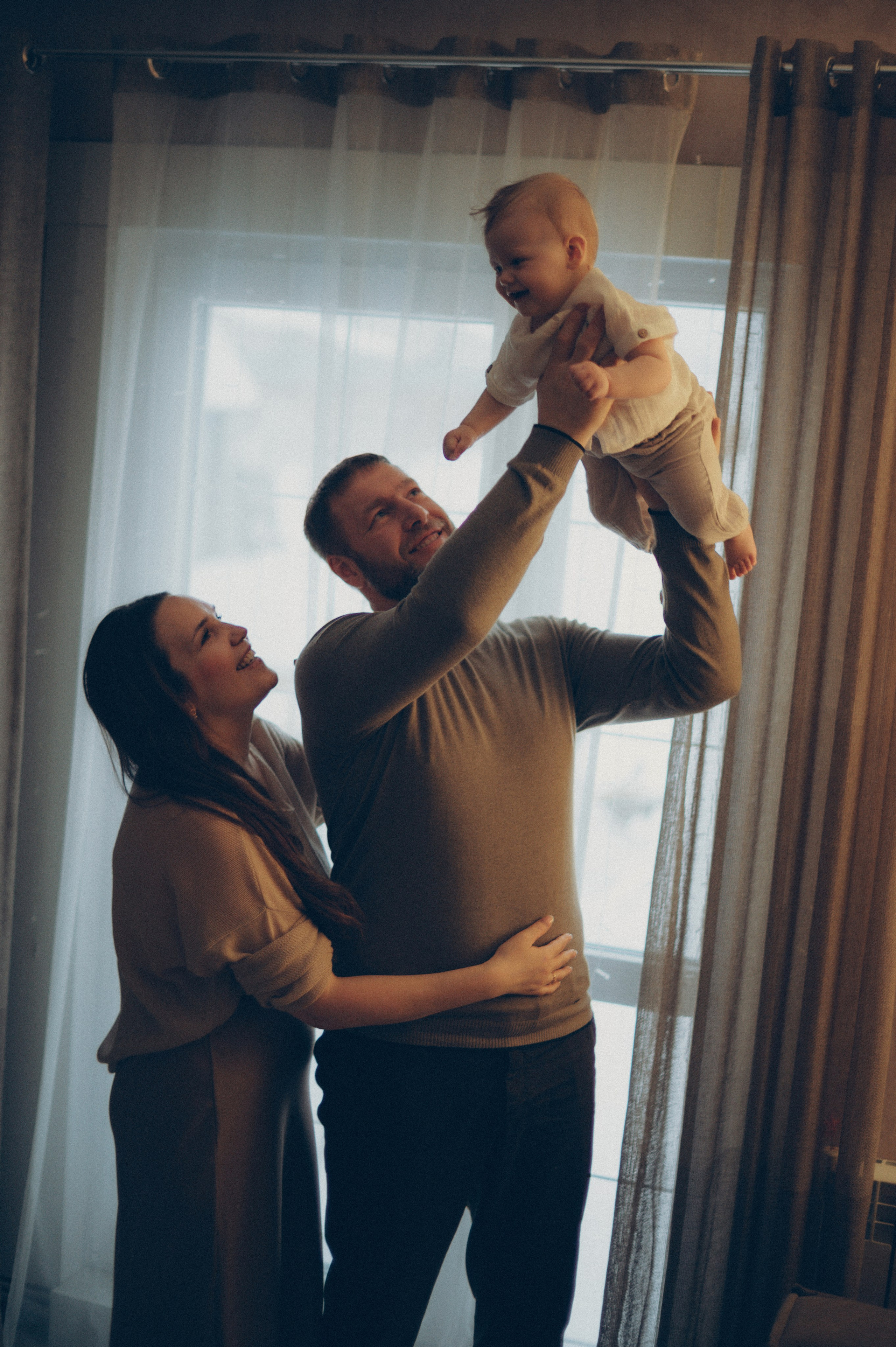 Лева, Жанна и Владимир (новогодняя домашняя). Фотограф, г. Лесной Свердловской области