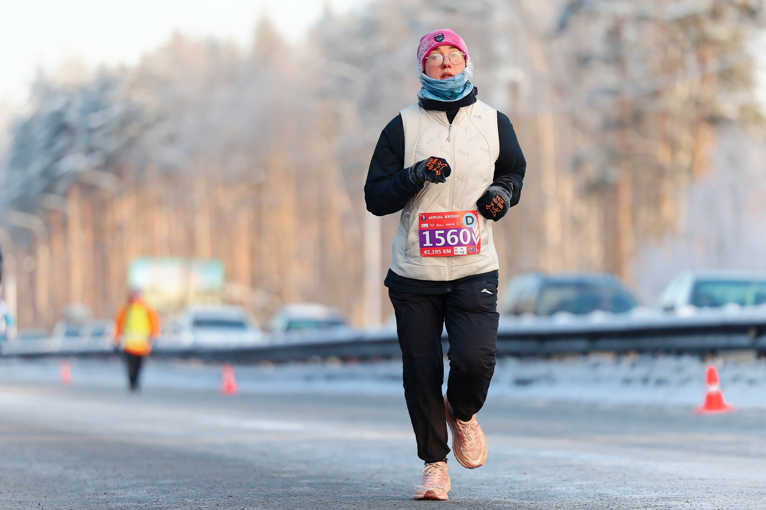 Зимний марафон «Дорога жизни» 2026. Спортивный фотограф в Санкт-Петербурге Илья Vacool