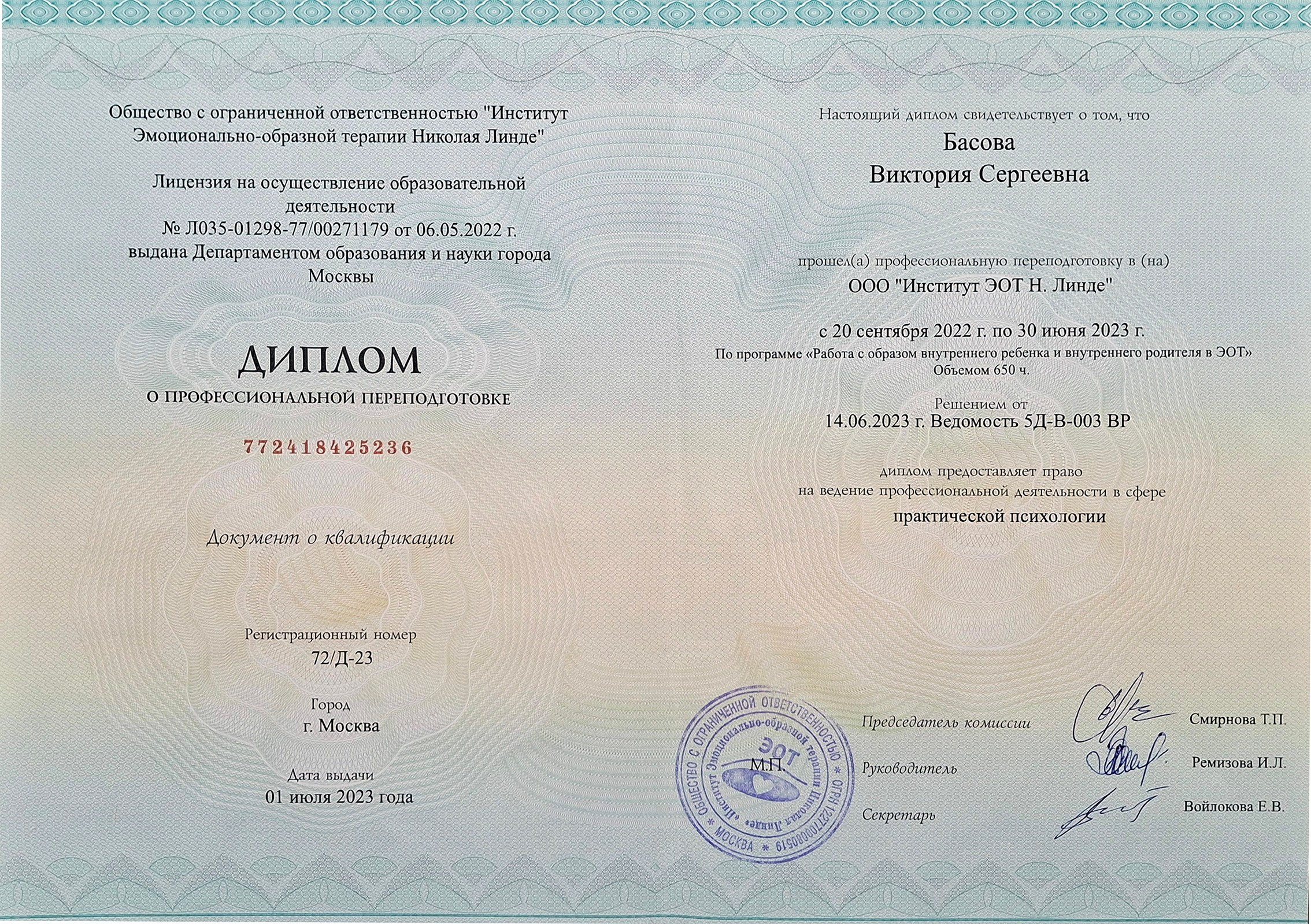 Образование Басова. Max Matvich and Victoria Basova are professionals in their field