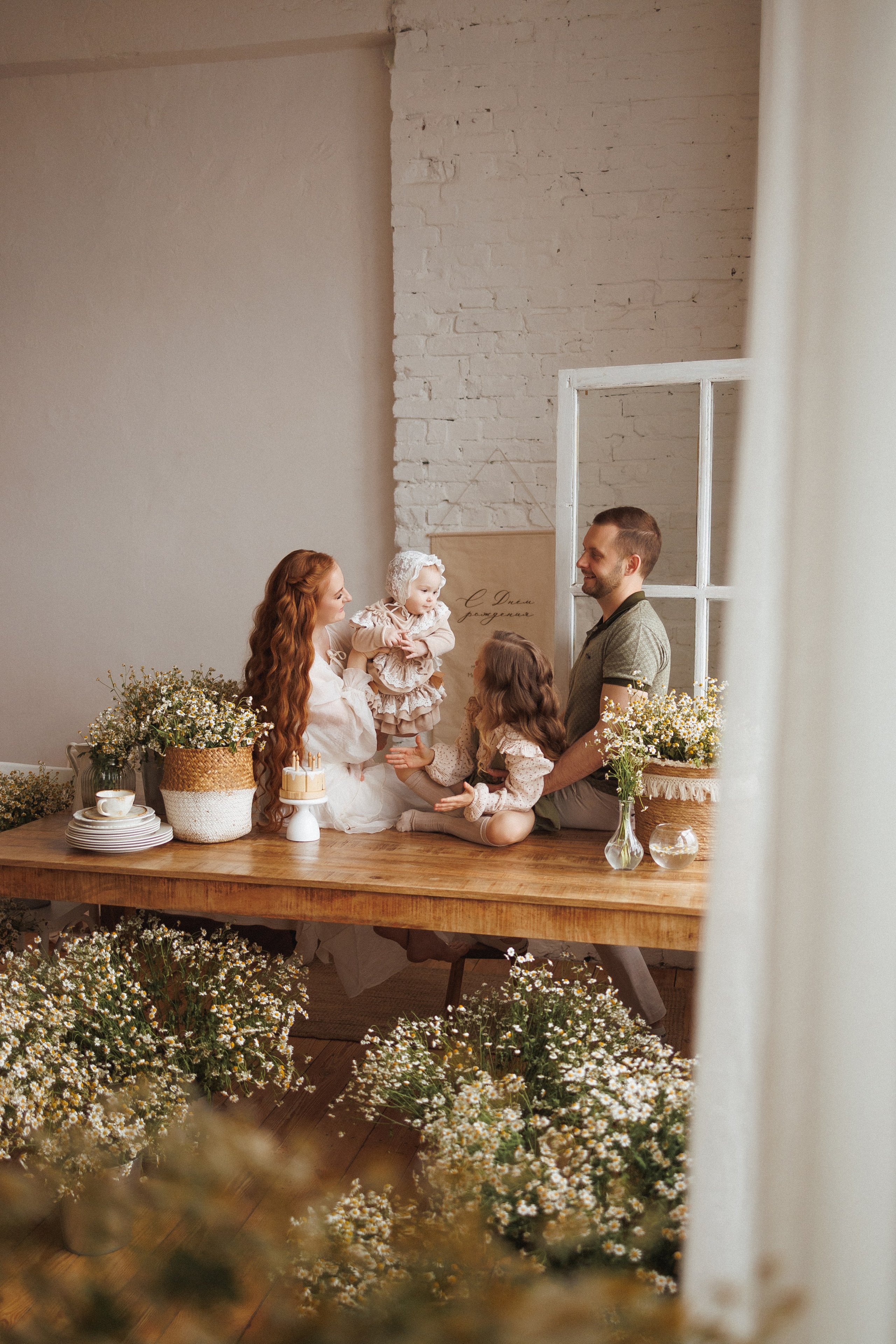 Фотосессия с Ромашками в фотостудии Space JOBS, город Краснодар. Семейный и детский фотограф в Краснодаре Анна Трашкова