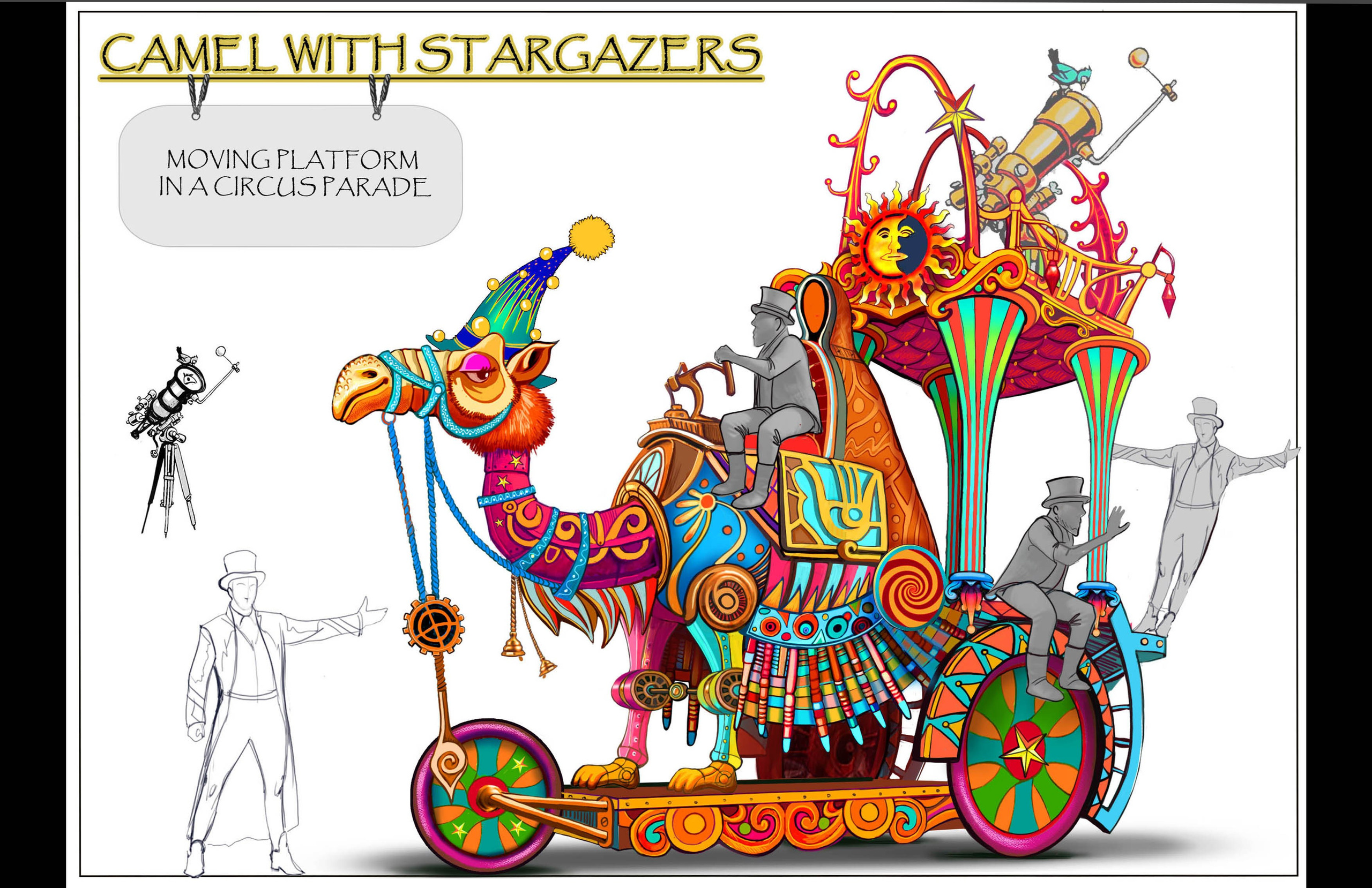 PLATFORMS FOR THEMED PARKS. Munina Dina. Set design portfolio