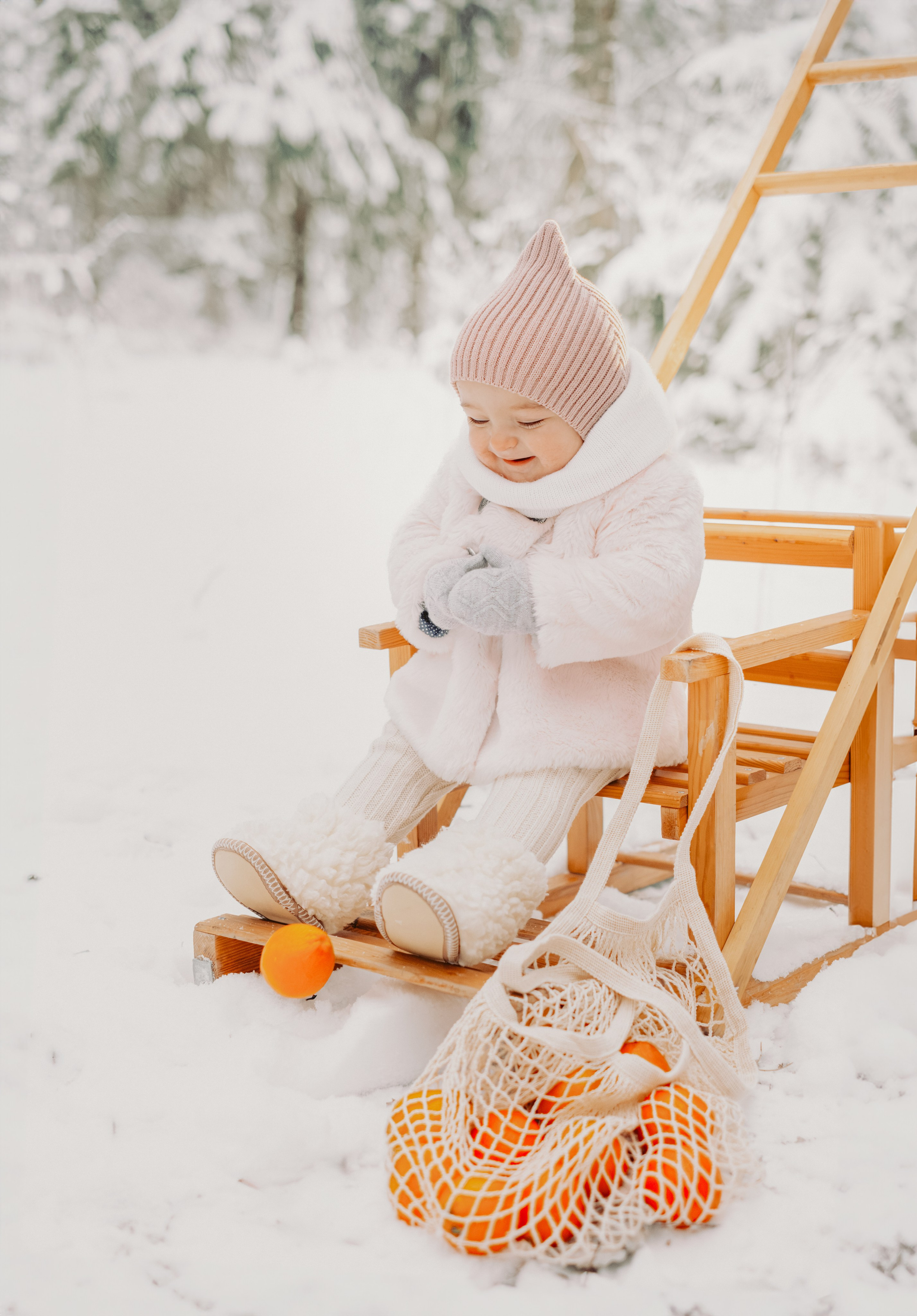 Зимняя история Яны, Леши, Мии и Фанты. Семейный и детский фотограф в Санкт-Петербурге