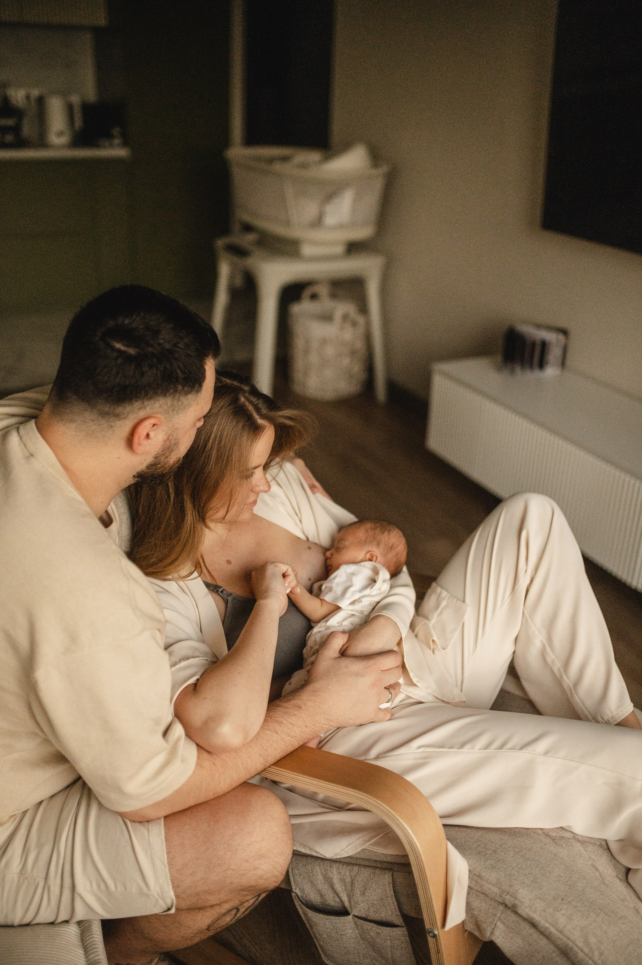 Ньюборн фотосессия в стиле лайфстайл Москва. Семейная фотосессия Бутово Москва фотограф Алина Морщагина