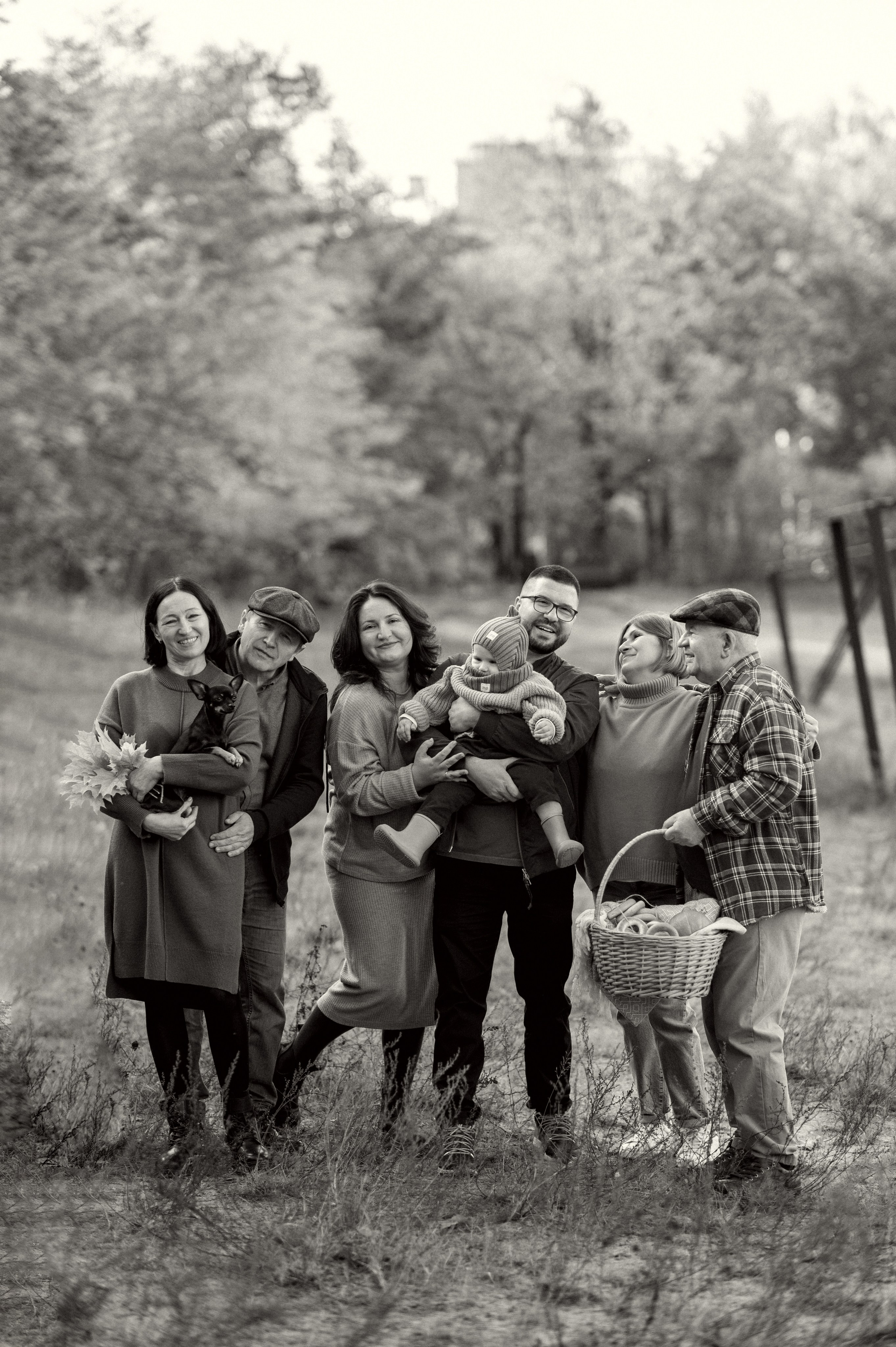Осенняя фотосессия большой семьи в парке. Семейная фотосессия Бутово Москва фотограф Алина Морщагина