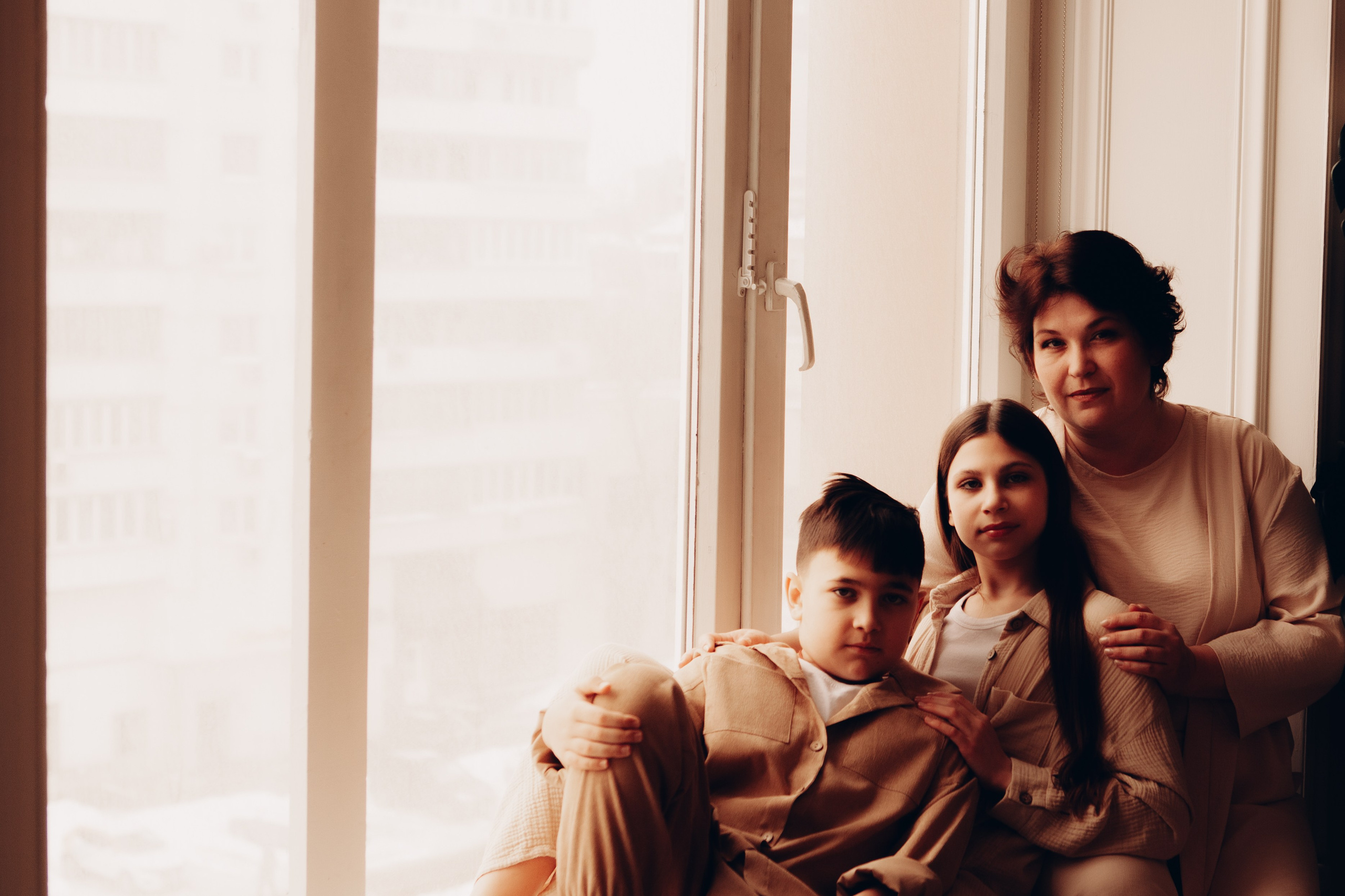 Катя с семьей. Фотосессия новорожденных в Москве фотограф Савина Анастасия