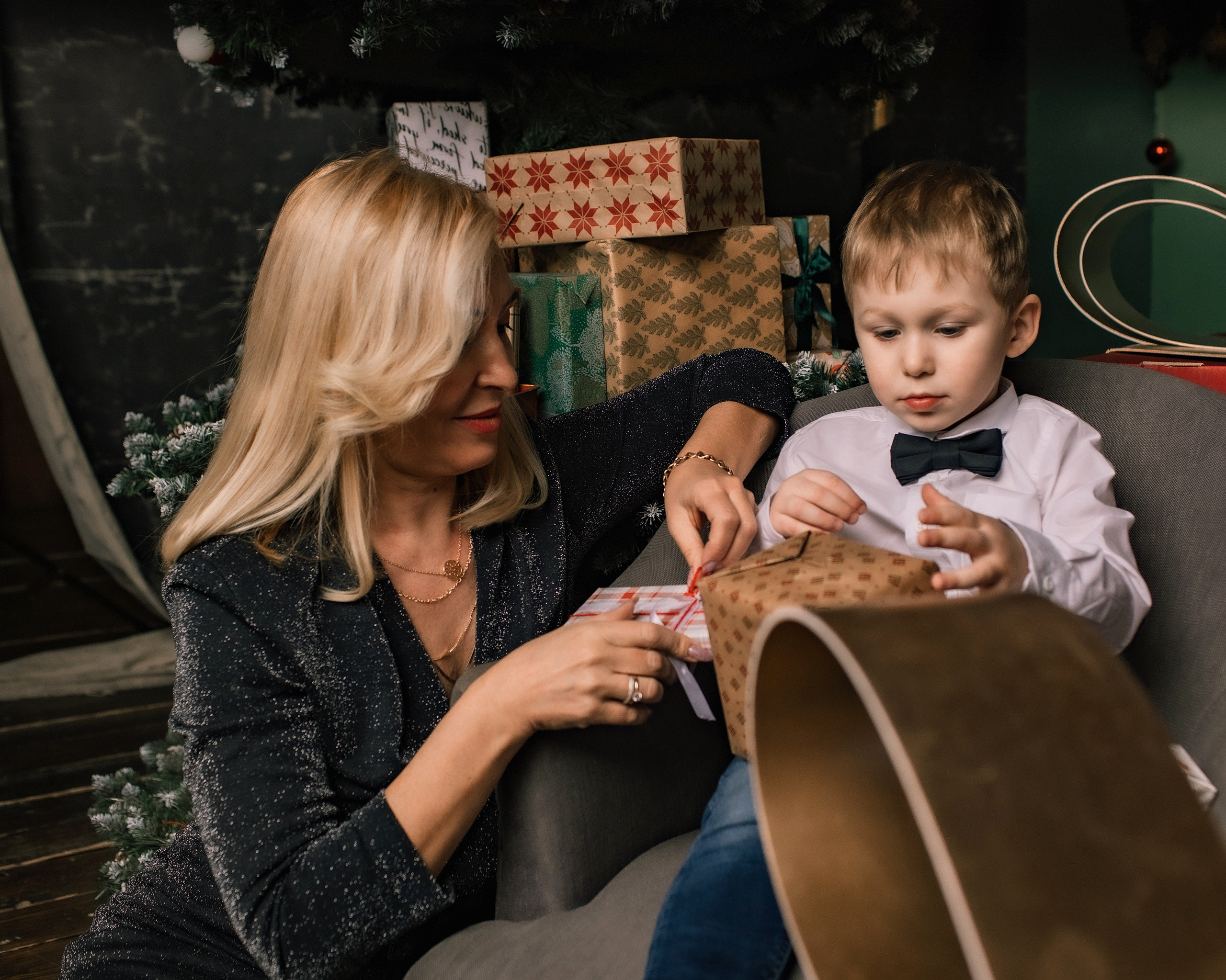 Студия Культура. Семейная новогодняя съемка. Фотограф Софья Васильковская