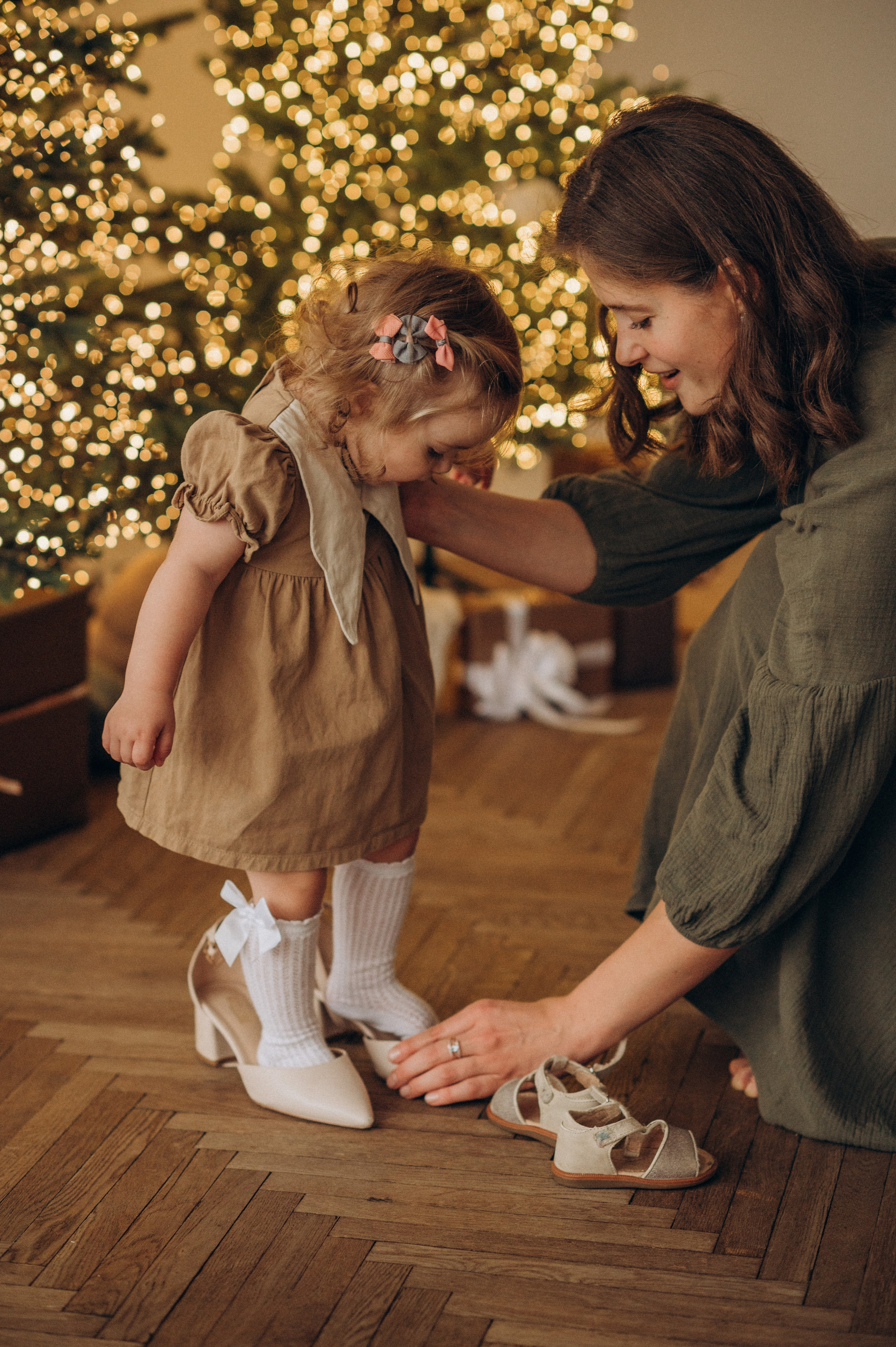 Семейная новогодняя фотосессия в студии. Семейный фотограф в Домодедово и Москве Елена Пичугина
