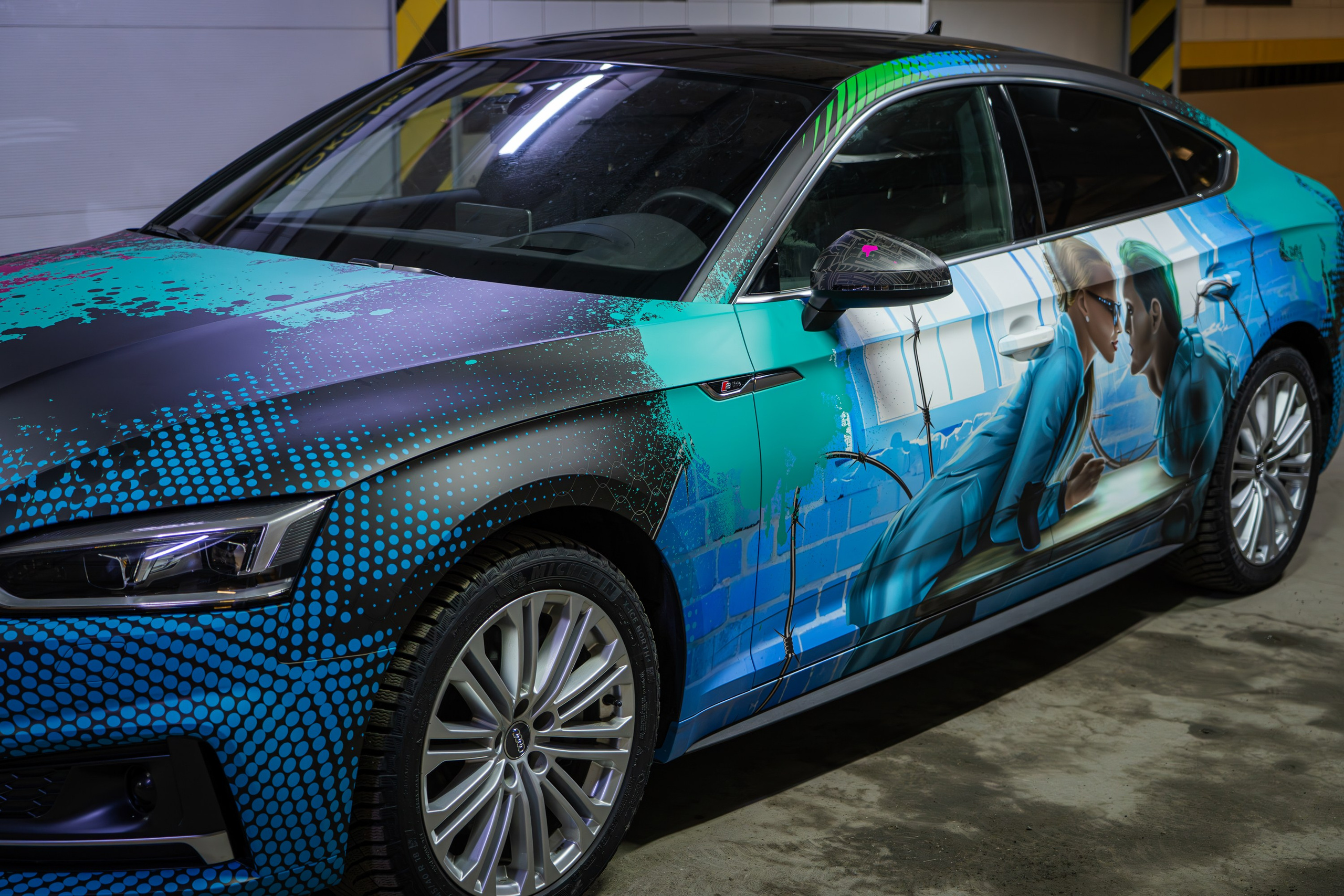 Винилография на Audi A5. Студия дизайна и оклейки авто Barmaley Design