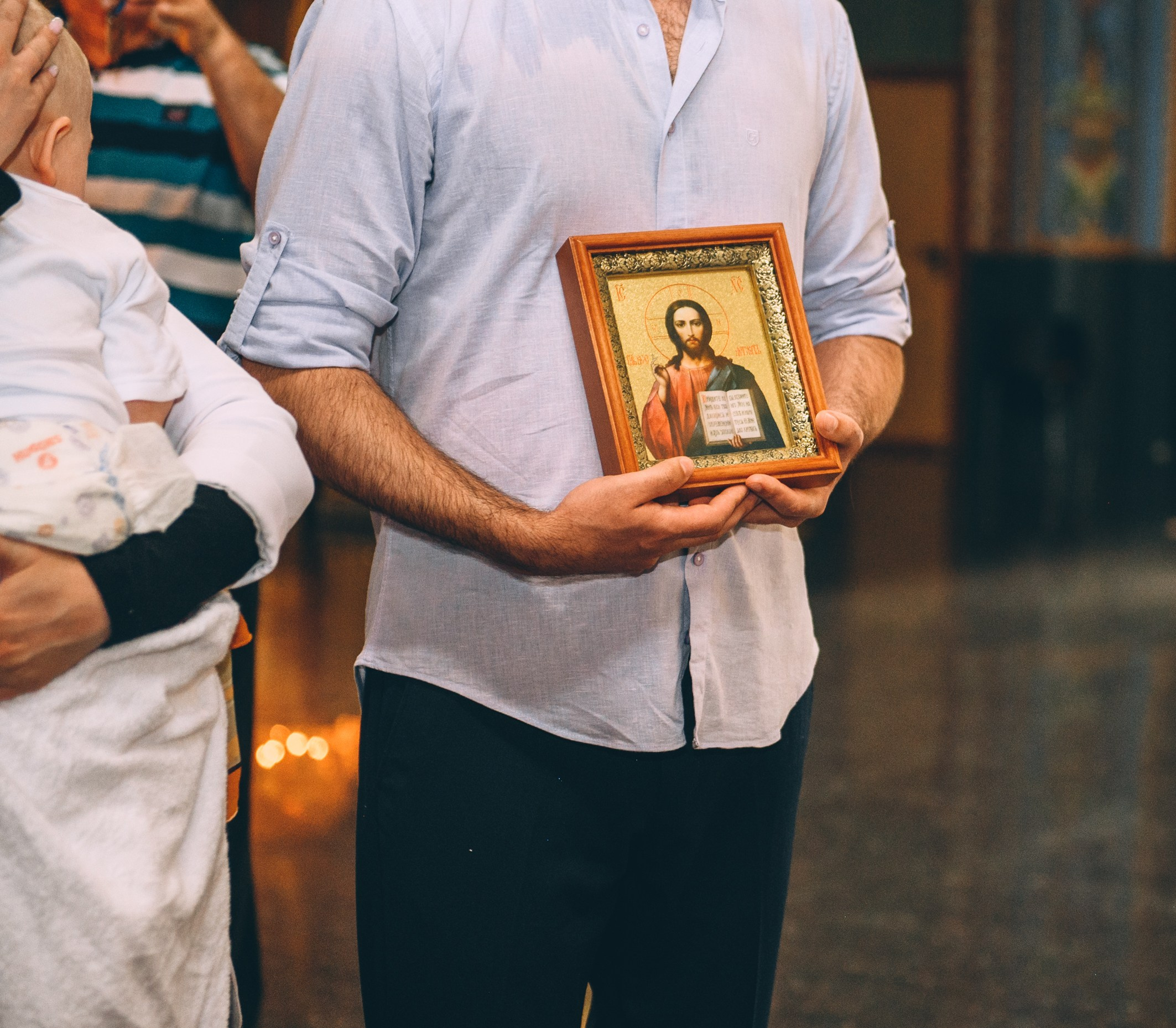 Крещение в храме Нерукотворного Образа Христа Спасителя. Свадебный и семейный фотограф София Невская