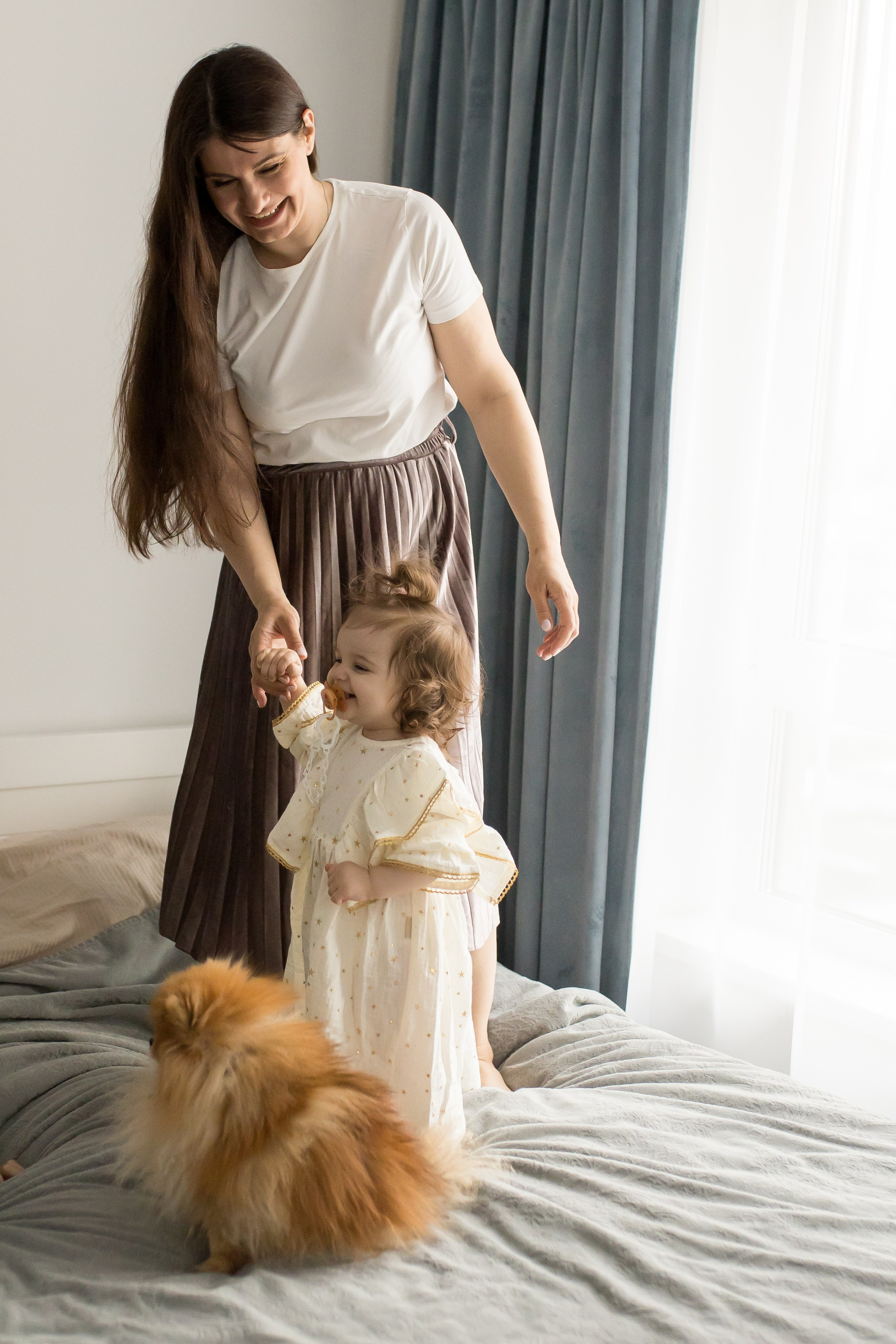 Катя и дочки. Фотограф Москва Лара Чайка