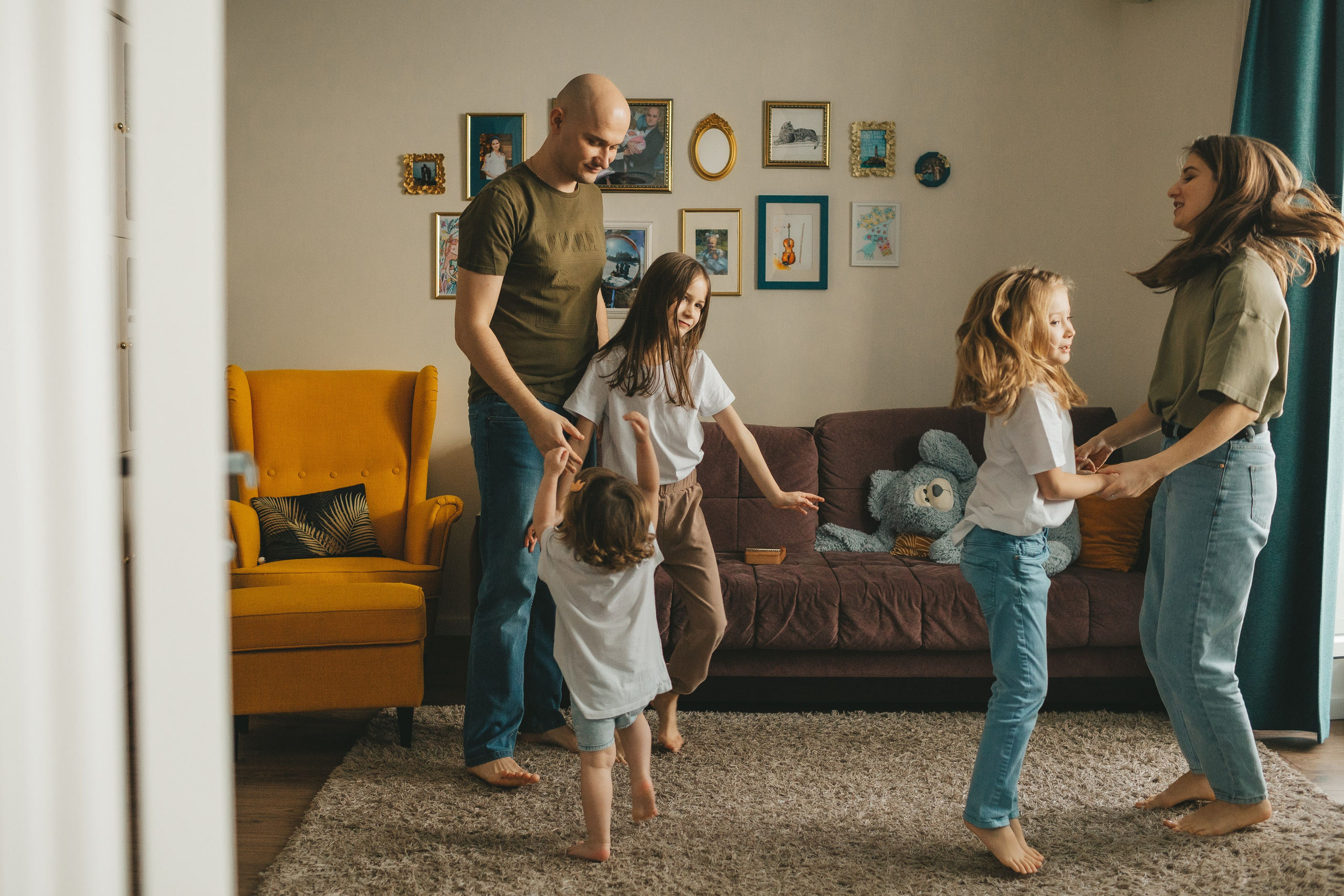 Семья Пети и Алёны (домашняя фотосессия). Семейный и детский фотограф и видеограф в Москве, Дрокина Наталья