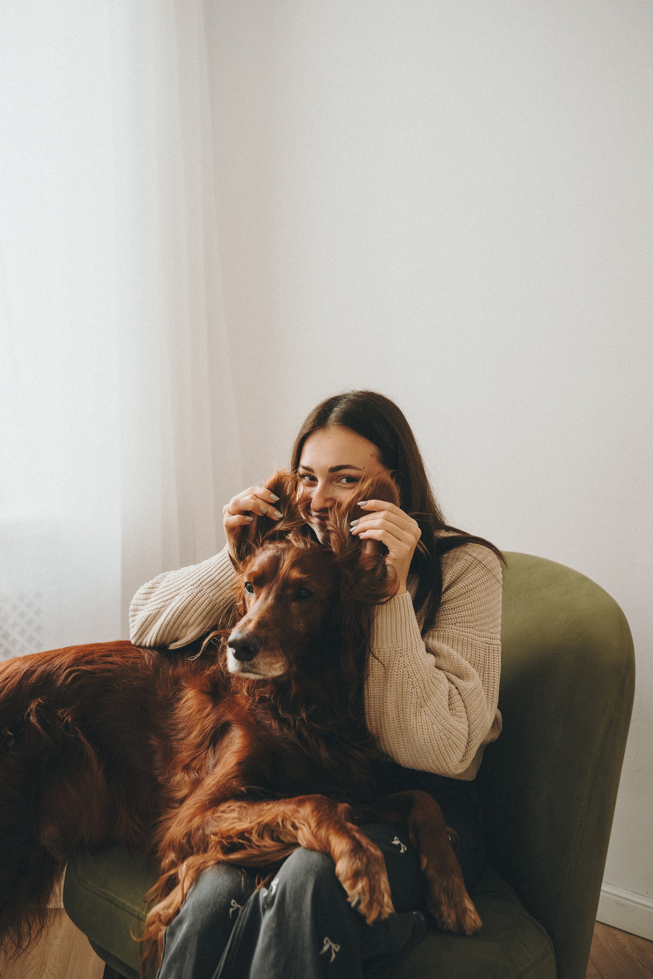 Маша, Илья и Локи. Семейный фотограф анималист Ананьева Мария — Москва