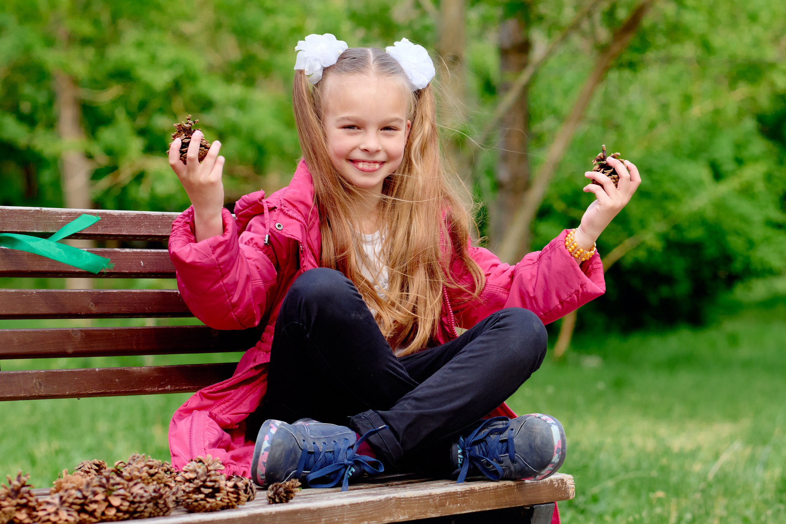 Уличные сьемки для выпускных альбомов летний парк