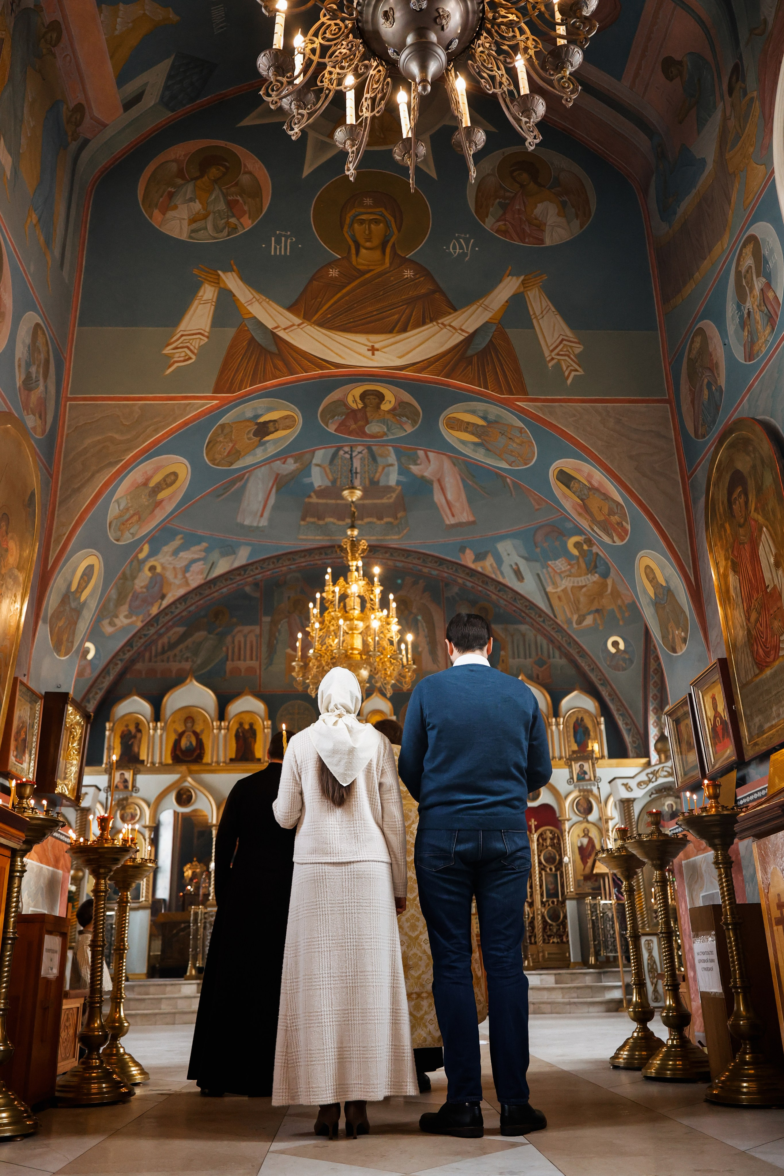Венчание в Церкви Успения Пресвятой Богородицы в Химках. Фотограф Анастасия Залевская