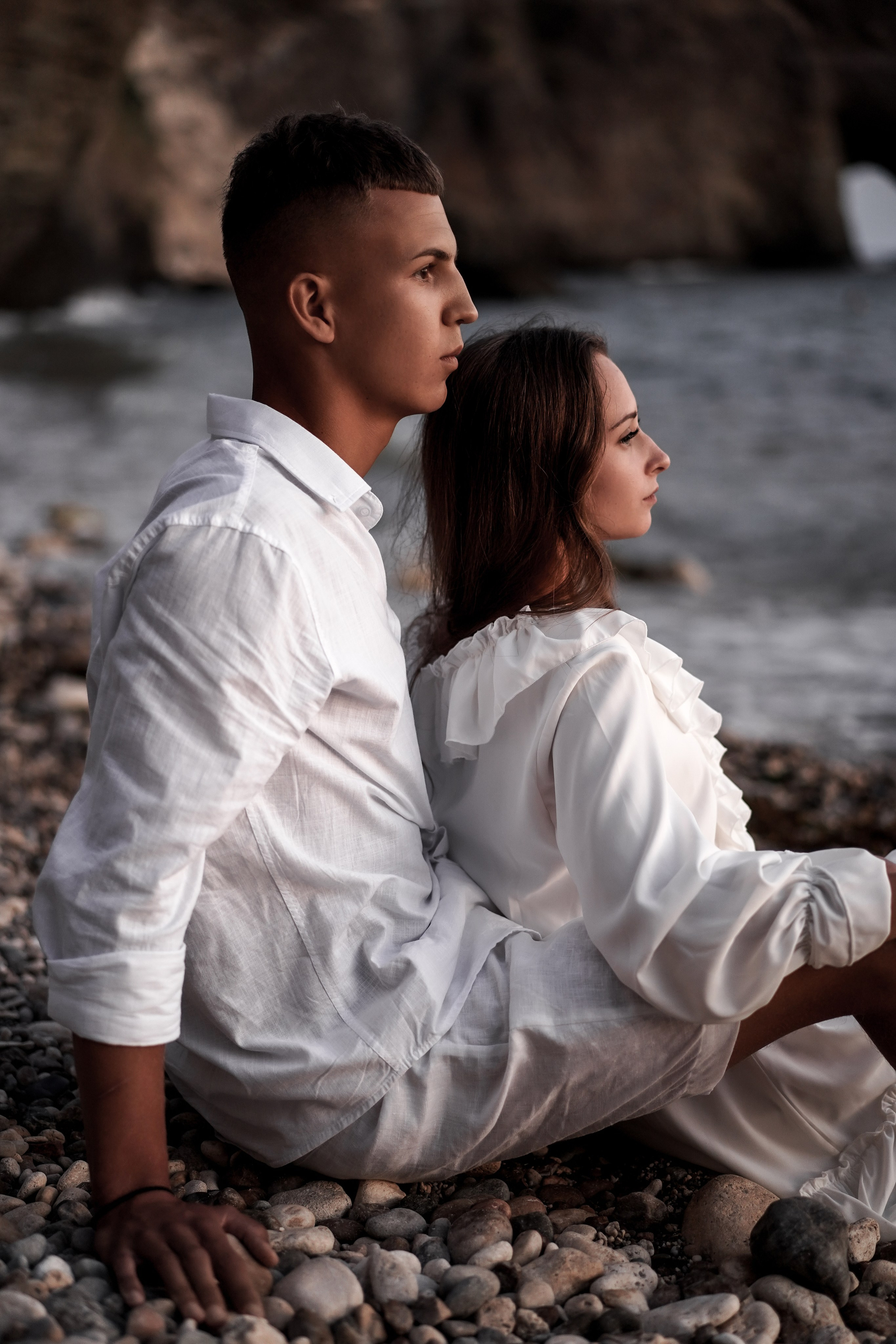 Матвей и Софья на фотосессии дикого пляжа Грот Дианы в Крыму. Свадебный фотограф в Ростове-на-Дону. Таинство Крещения и Венчания, семейные фотосессии. Алёна Чёботова