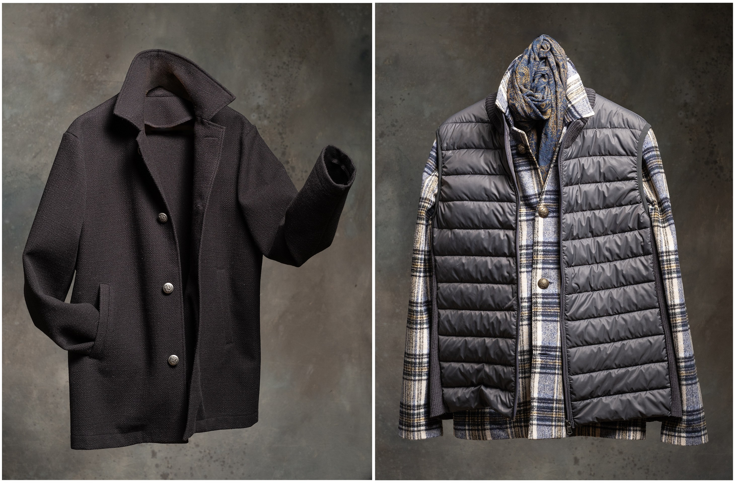 Фотограф Игорь Пискарев - фотографии пальто и жилетки на манекене.