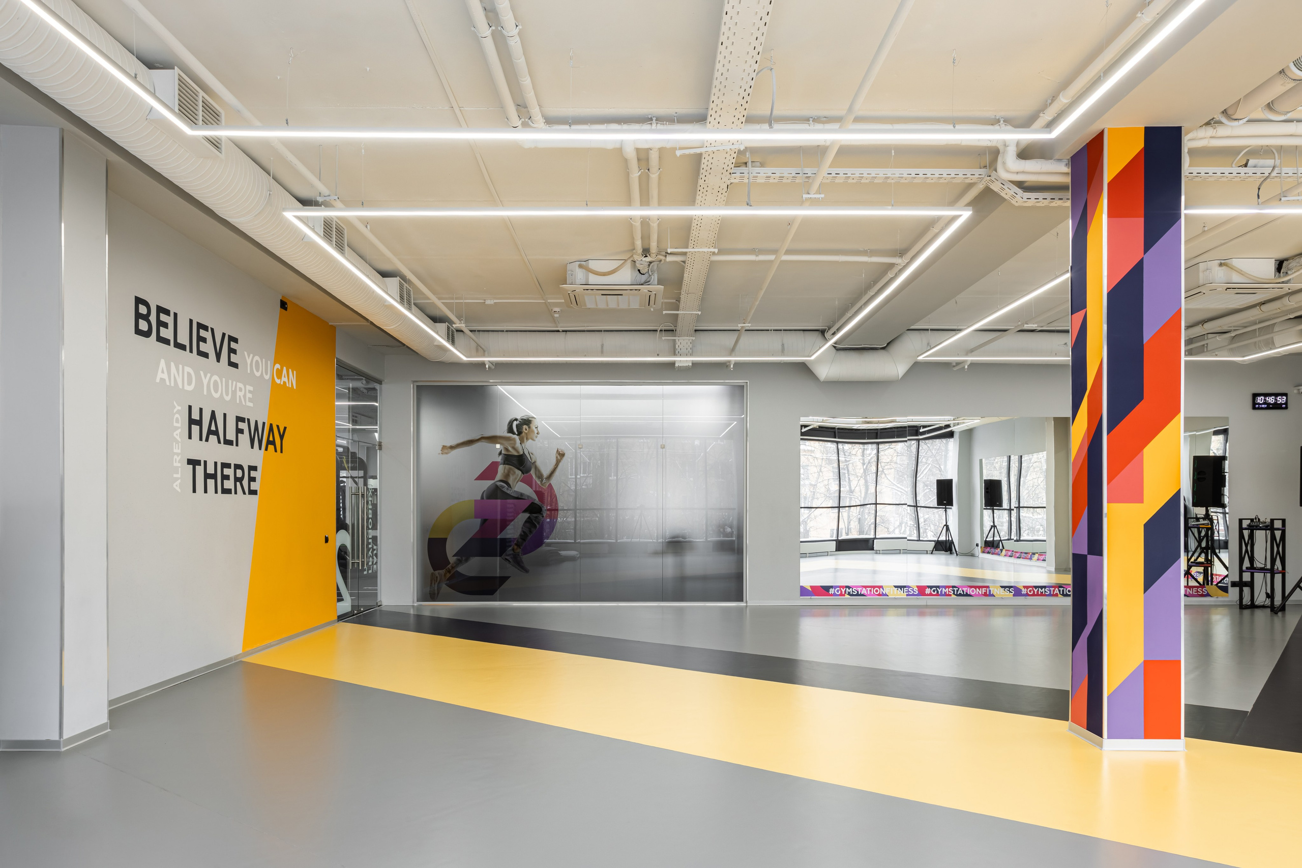 Фитнес-клуб Gym Station, г. Киров. Дизайнер Екатерина Рыблева. Иван Благушин. Интерьерный и архитектурный фотограф в Москве и Санкт-Петербурге