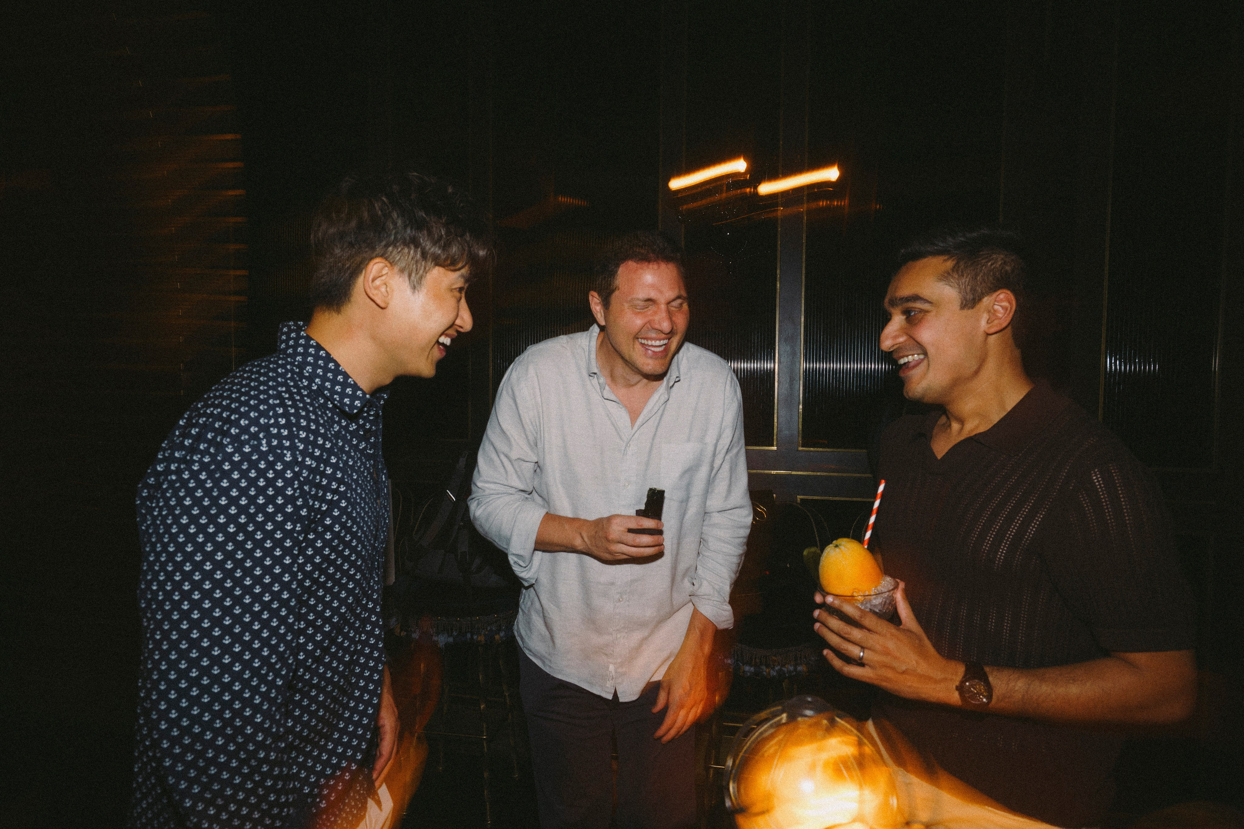 Birthday party at a restaurant. New York photographer RINAT SHAHMETOV in New York city