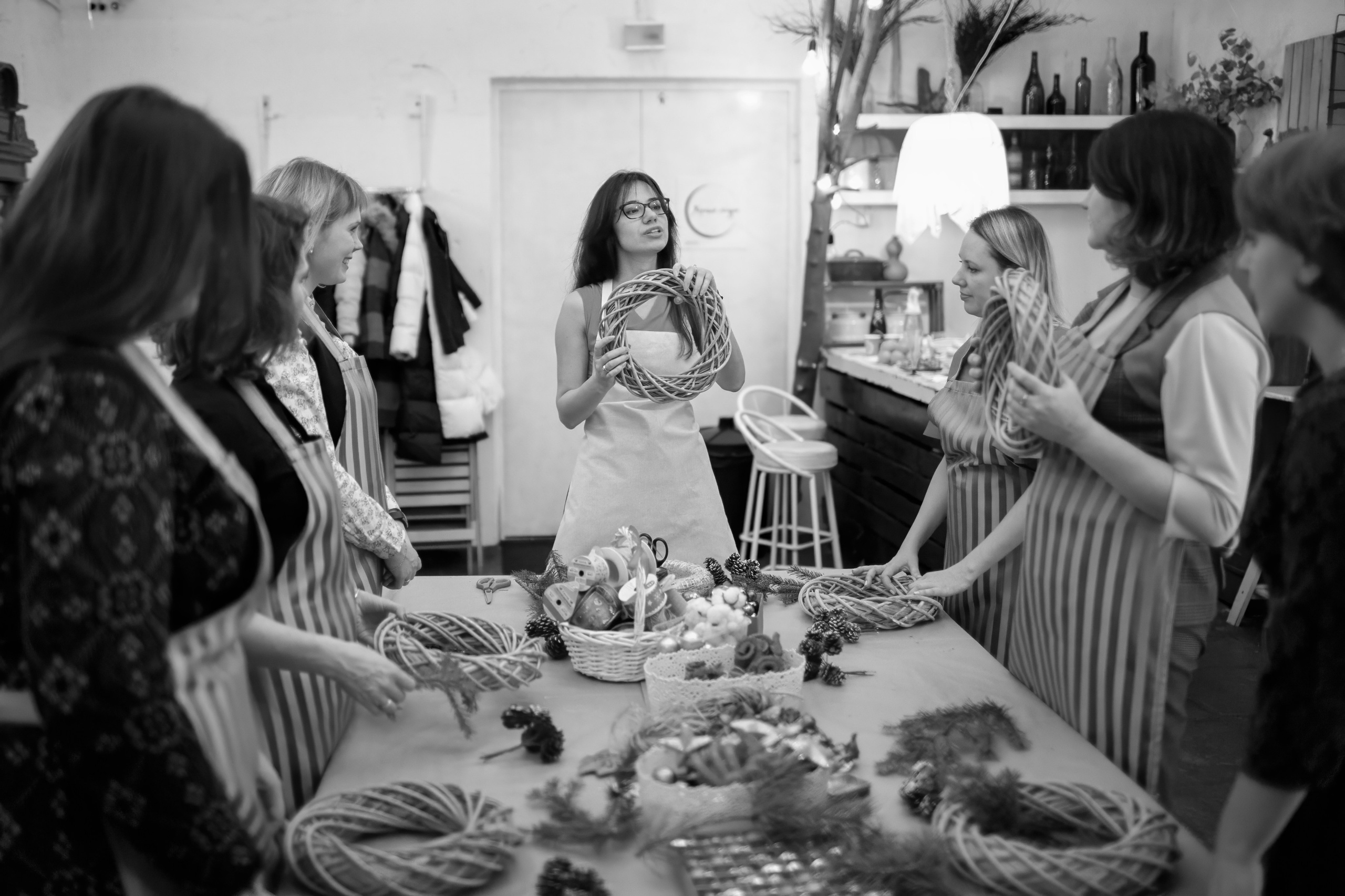 МК Рождественский венок. Семейный и детский фотограф в Москве Юлия