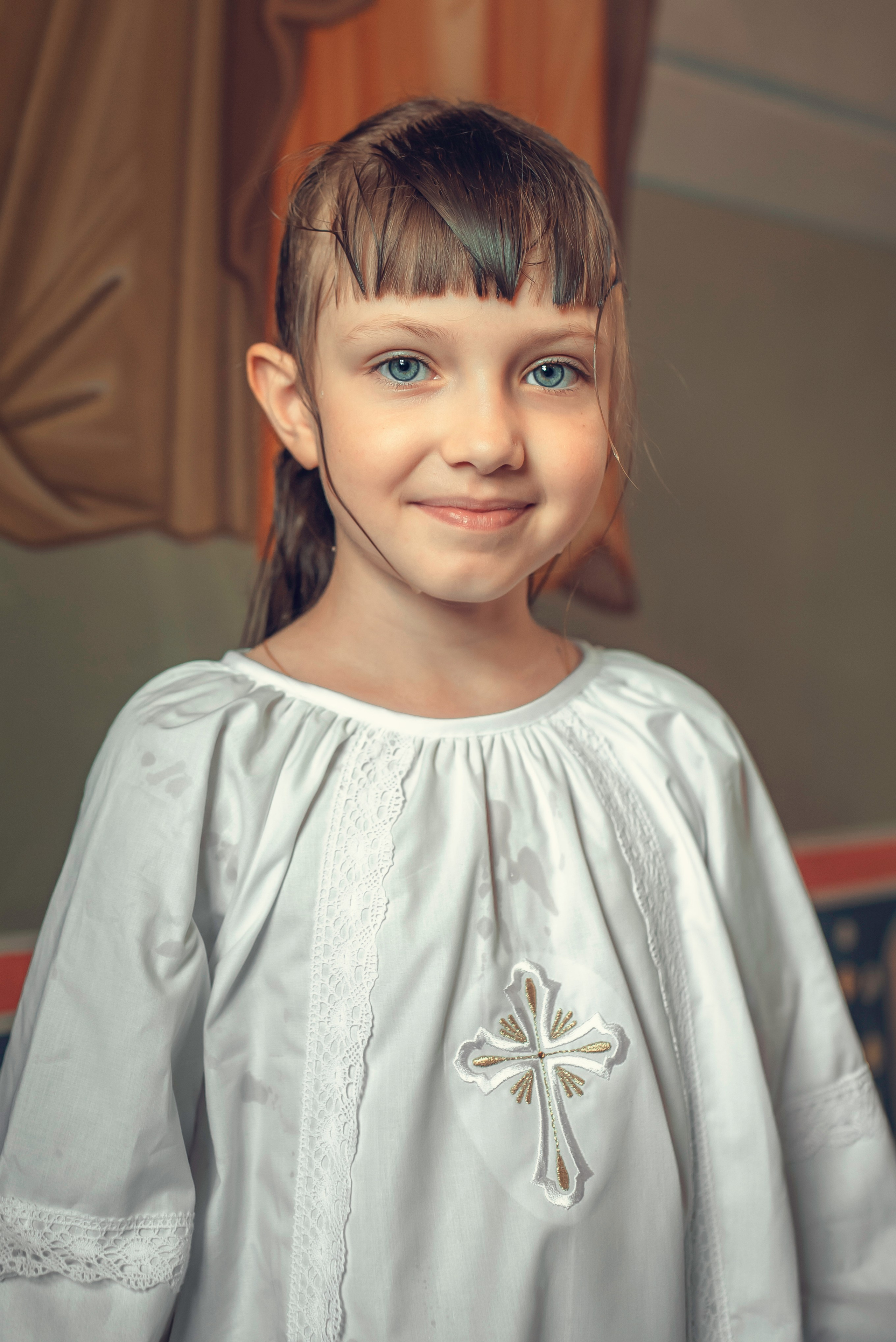 Таинство Крещения. Никодимос, Серафима и Алиса. Фотограф Стеценко Наталия. Одинцово, Москва, Московская область