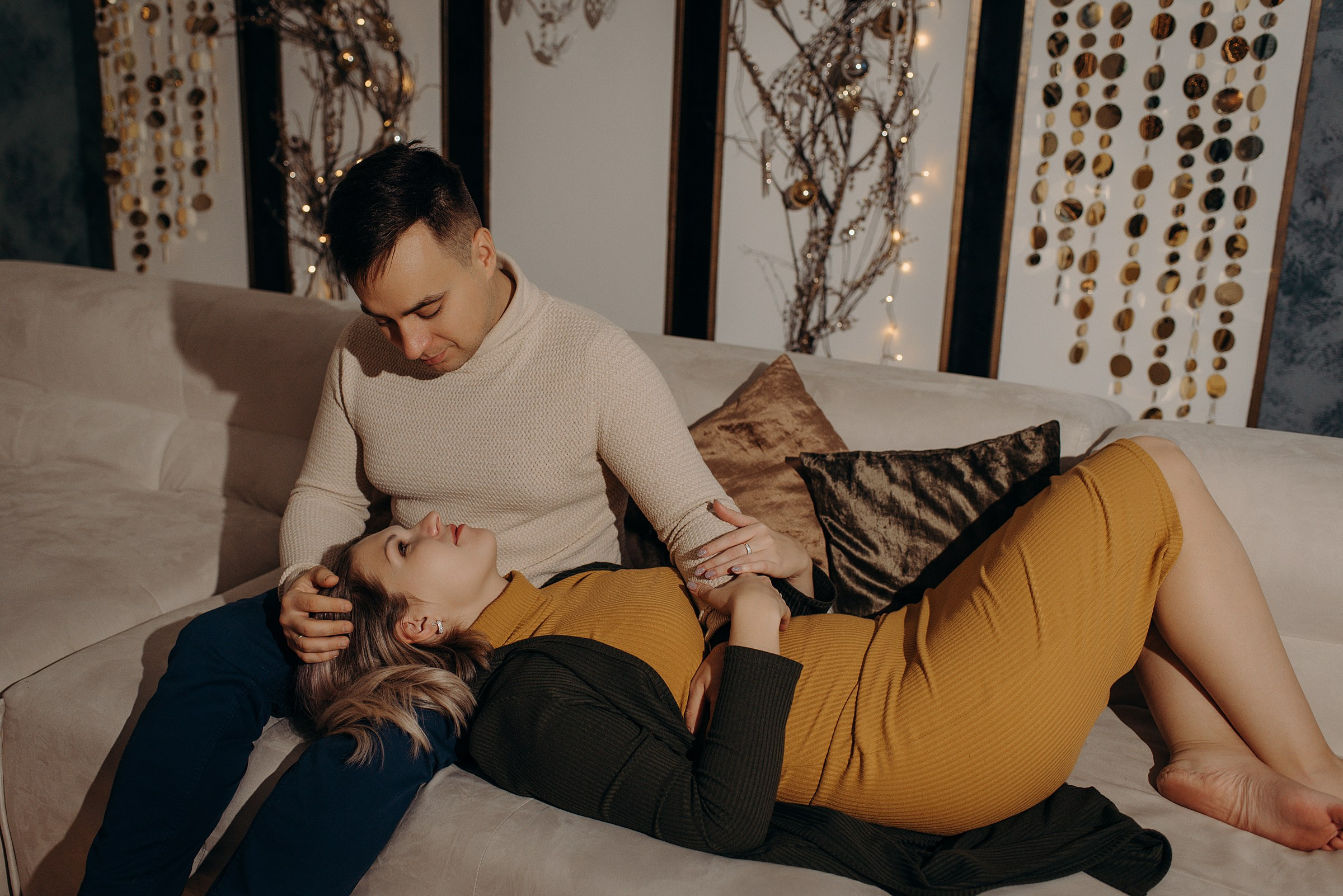 семейная новогодняя фотосессия в фотостудии