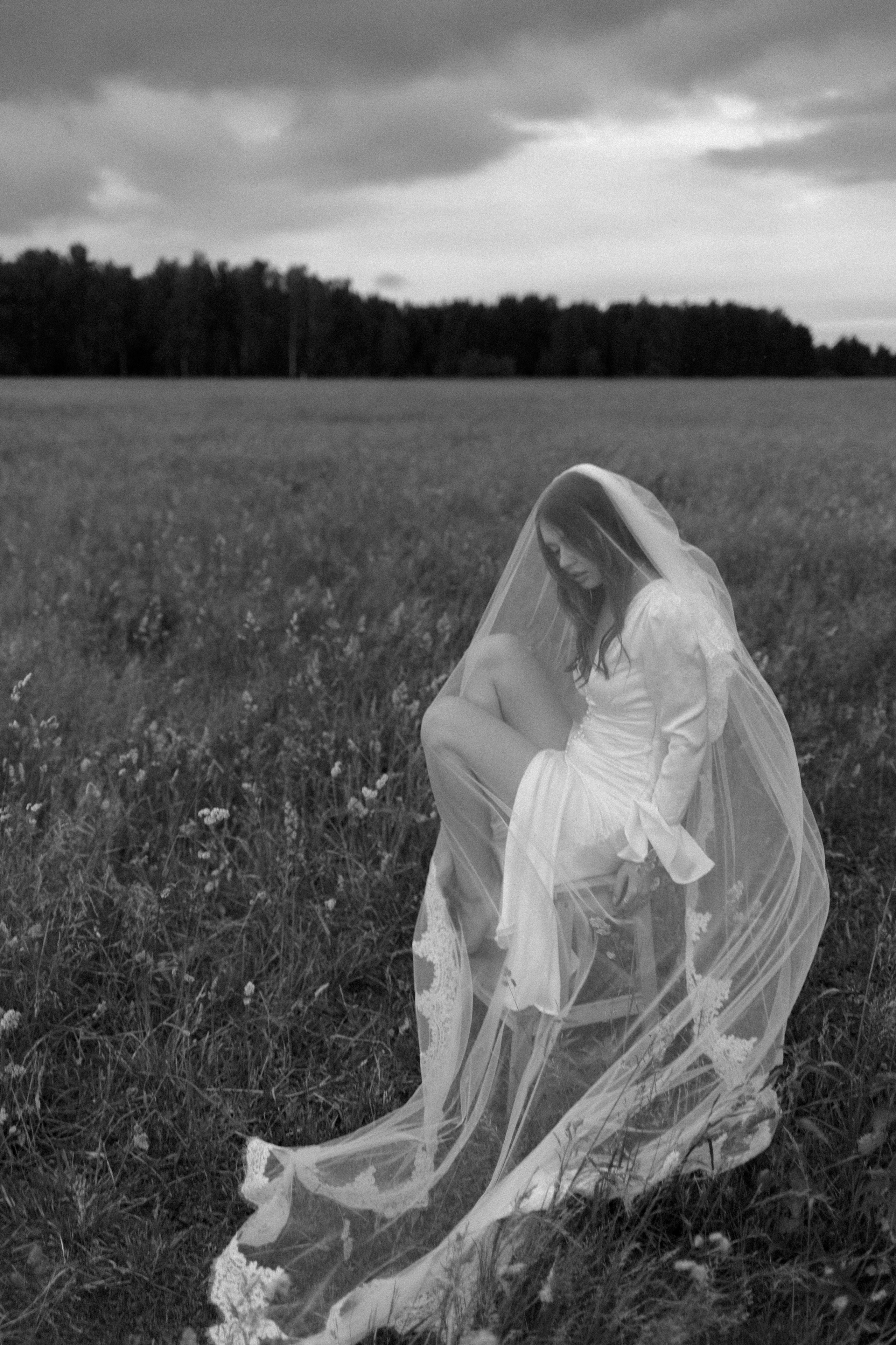 Утро невесты в поле