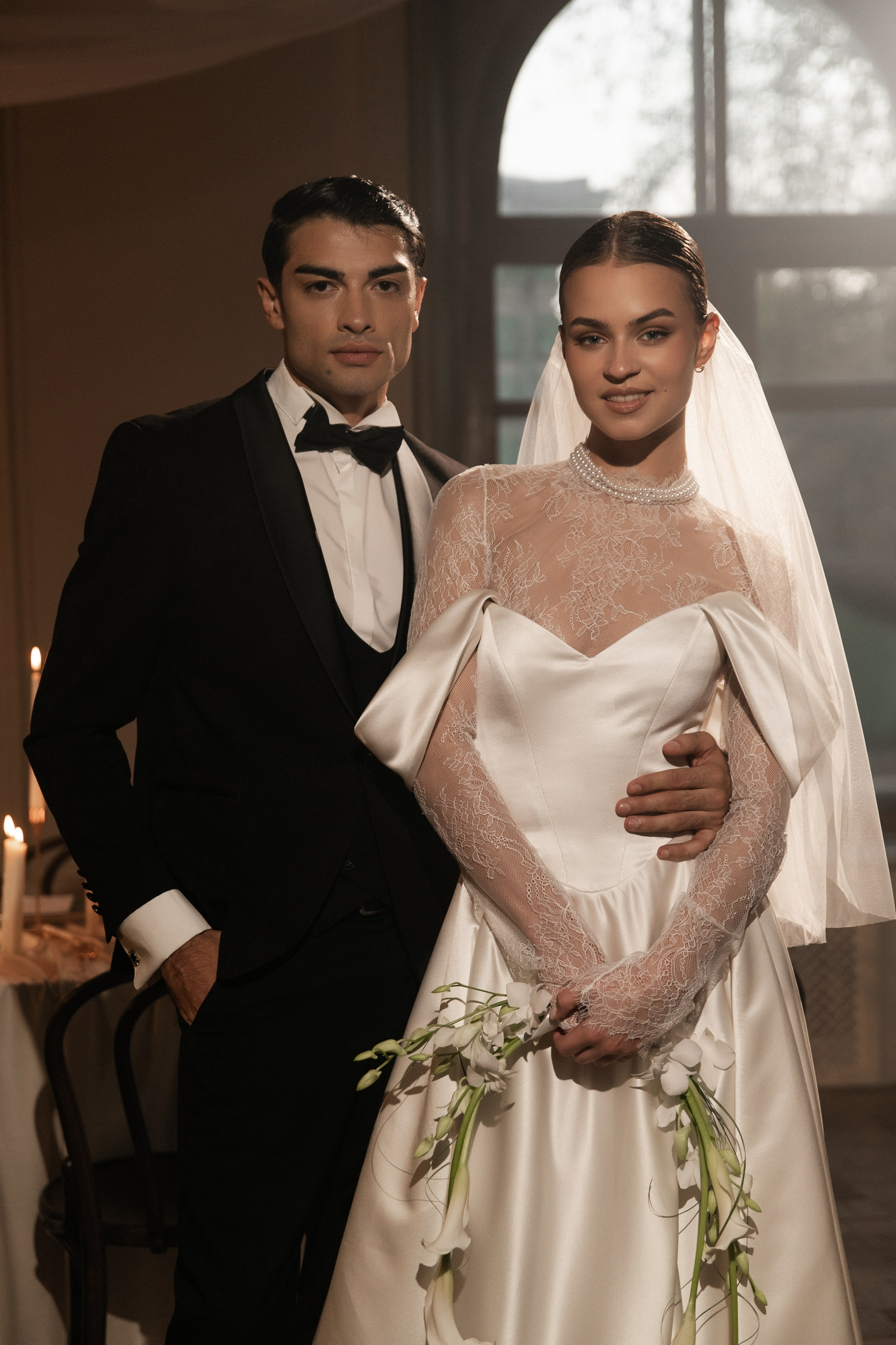 Камерный свадебный ужин при свечах в старинном особняке в фотостудии 21. Kult. Ярослава Ерина — свадебный фотограф в Москве