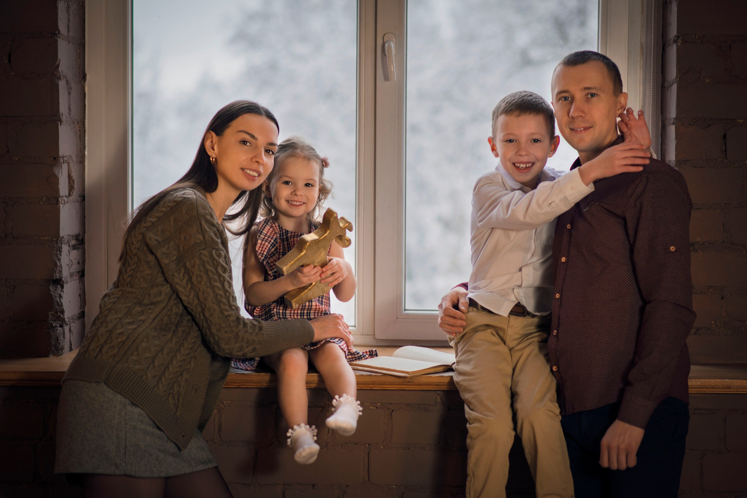 Семейная фотосессия в студии. Фотограф Тверь, Москва Екатерина Григорьева