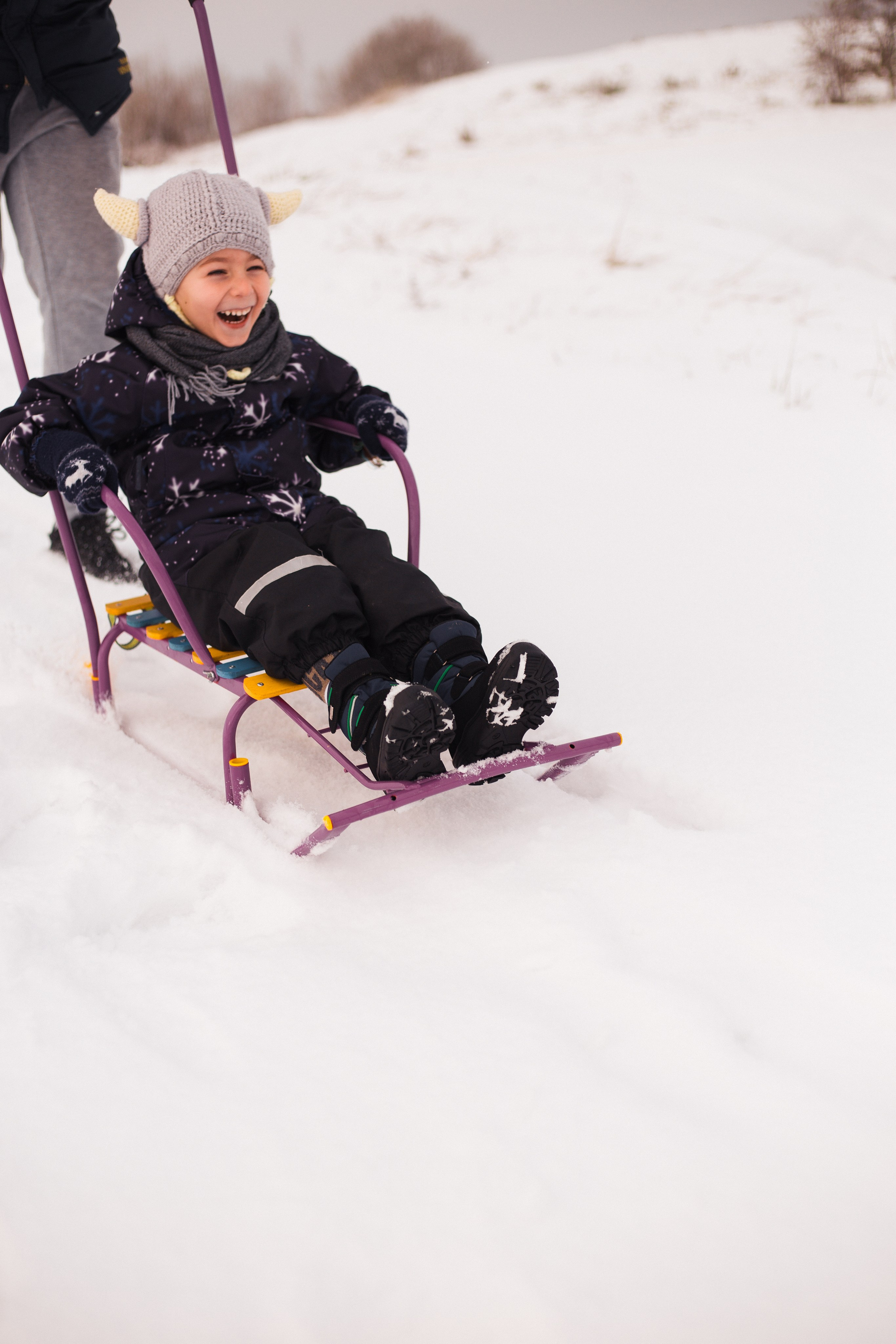 Снежная прогулка Егора и Ефима