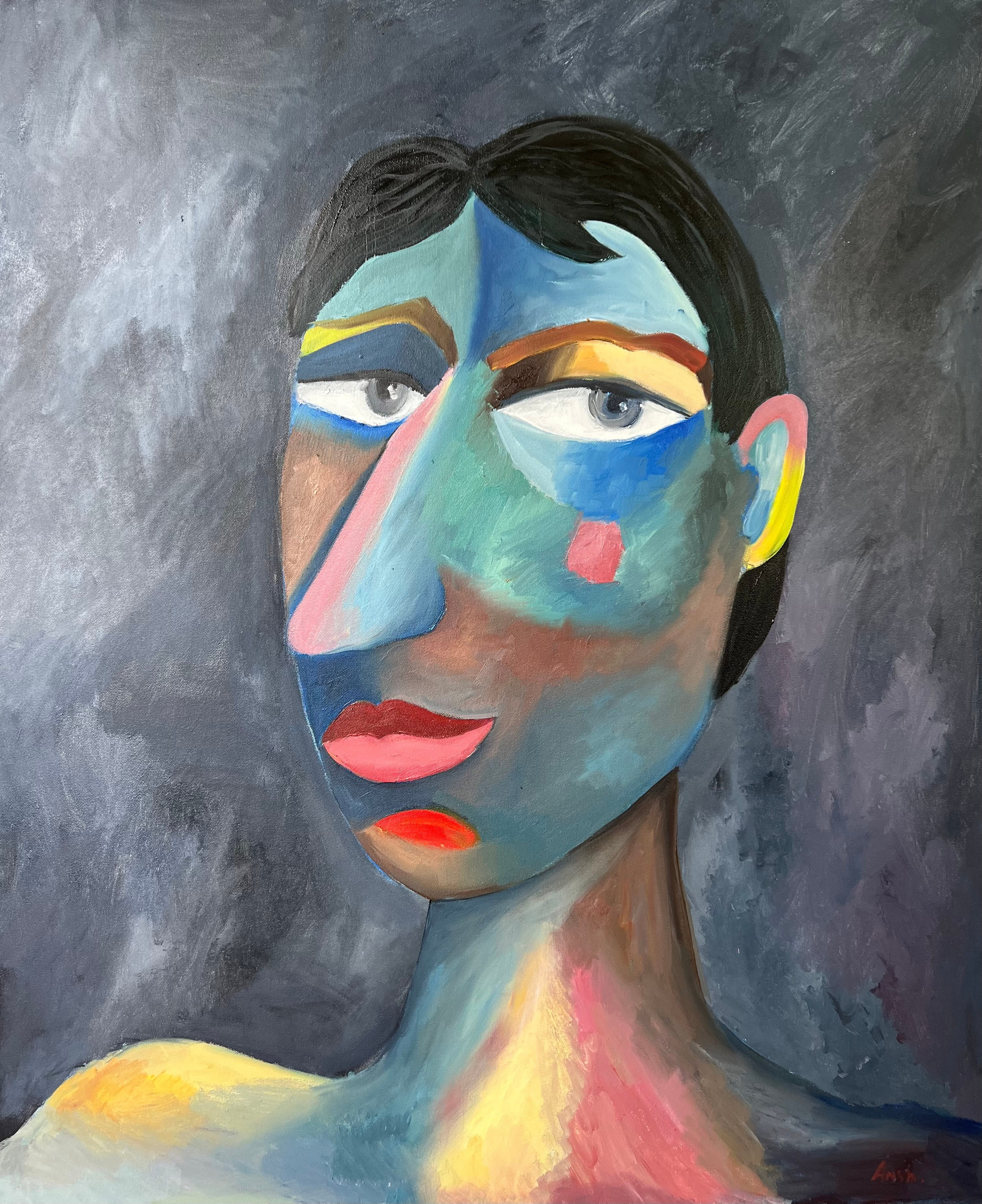  Conscience  Oil on linen. 97x81,5 cm  2023