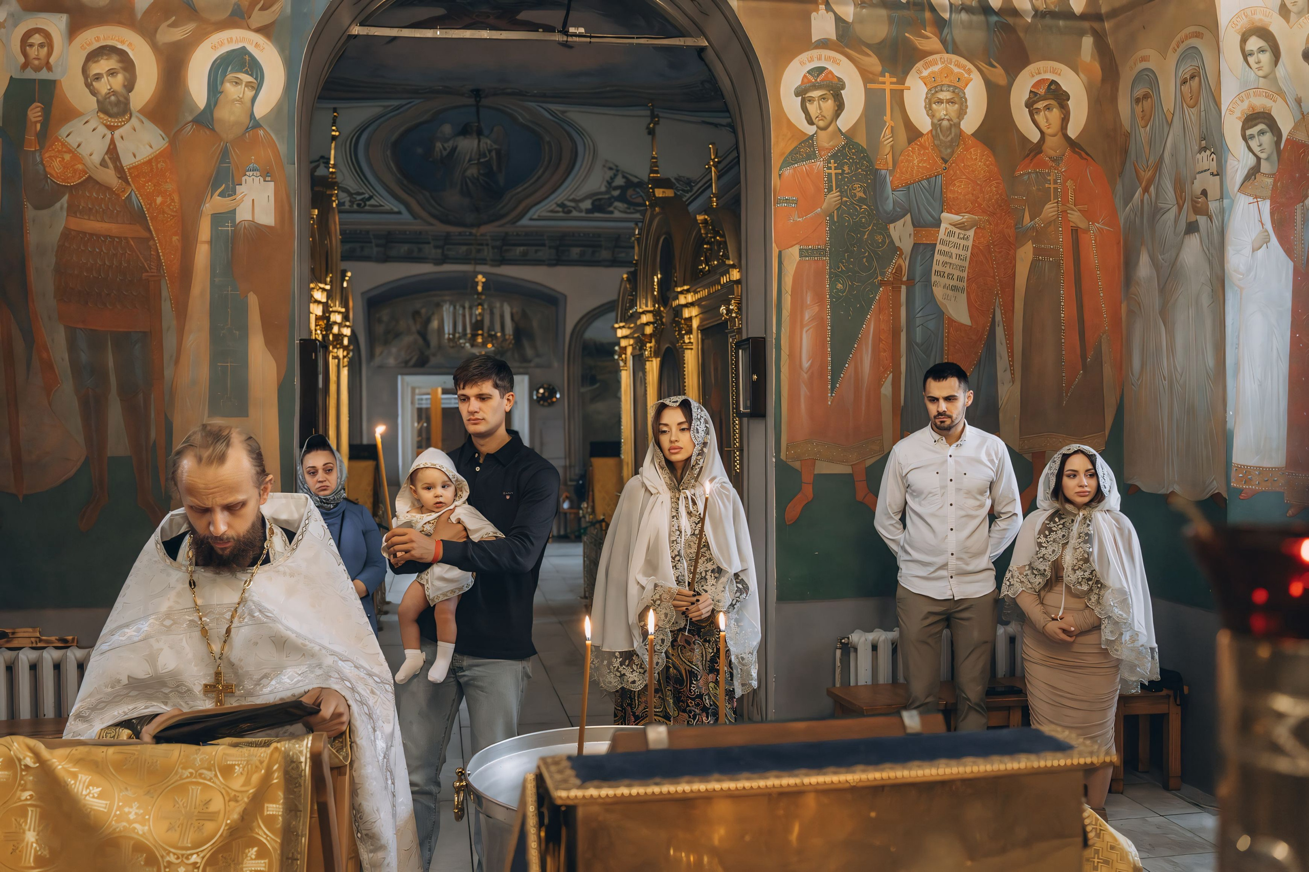 Таинство Крещения Демида. Фотограф Ольга Рубцова в Москве и Московской области