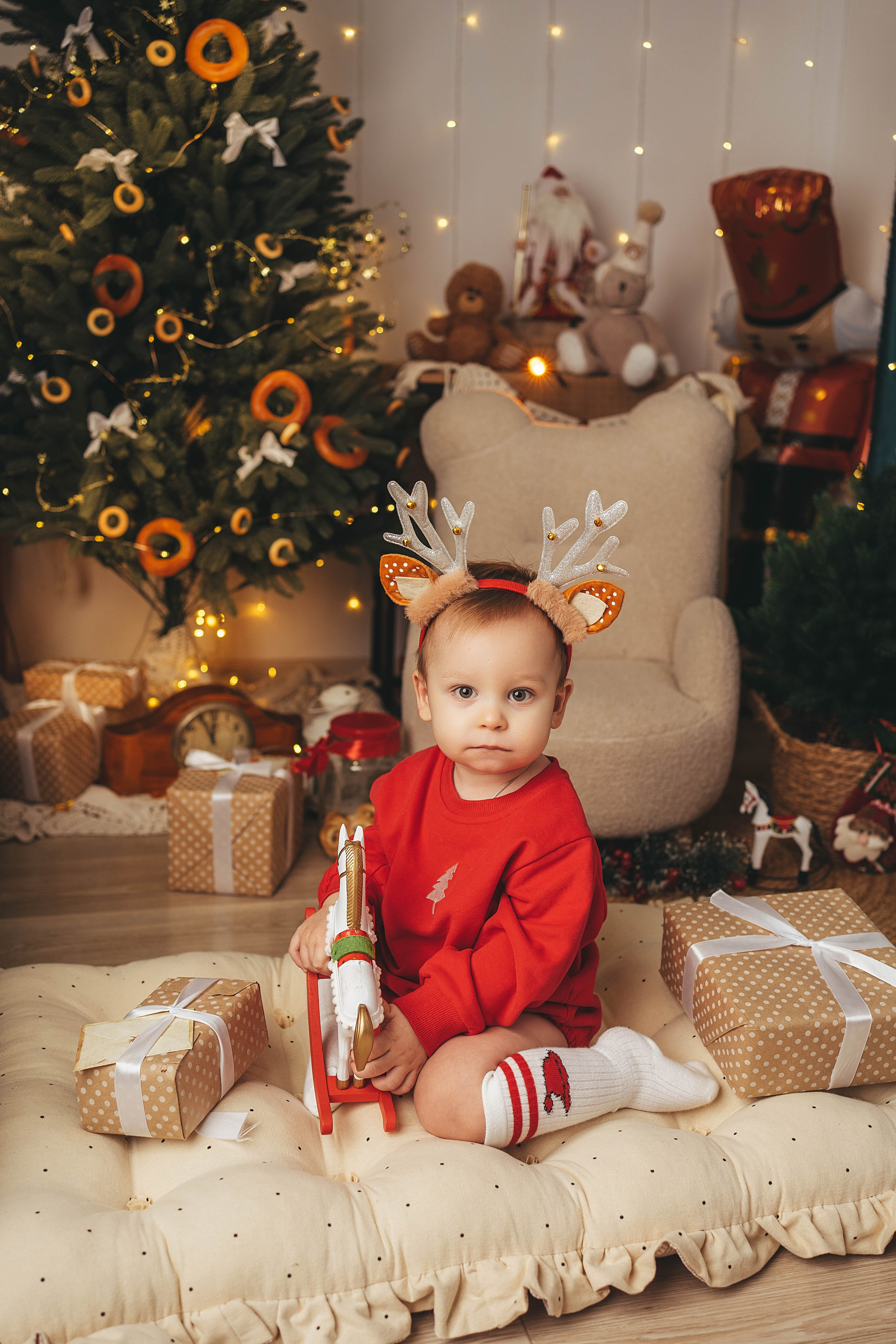 Новогодний фотопроект для малышей 2026. Семейный и детский фотограф новорожденных Ульяновск
