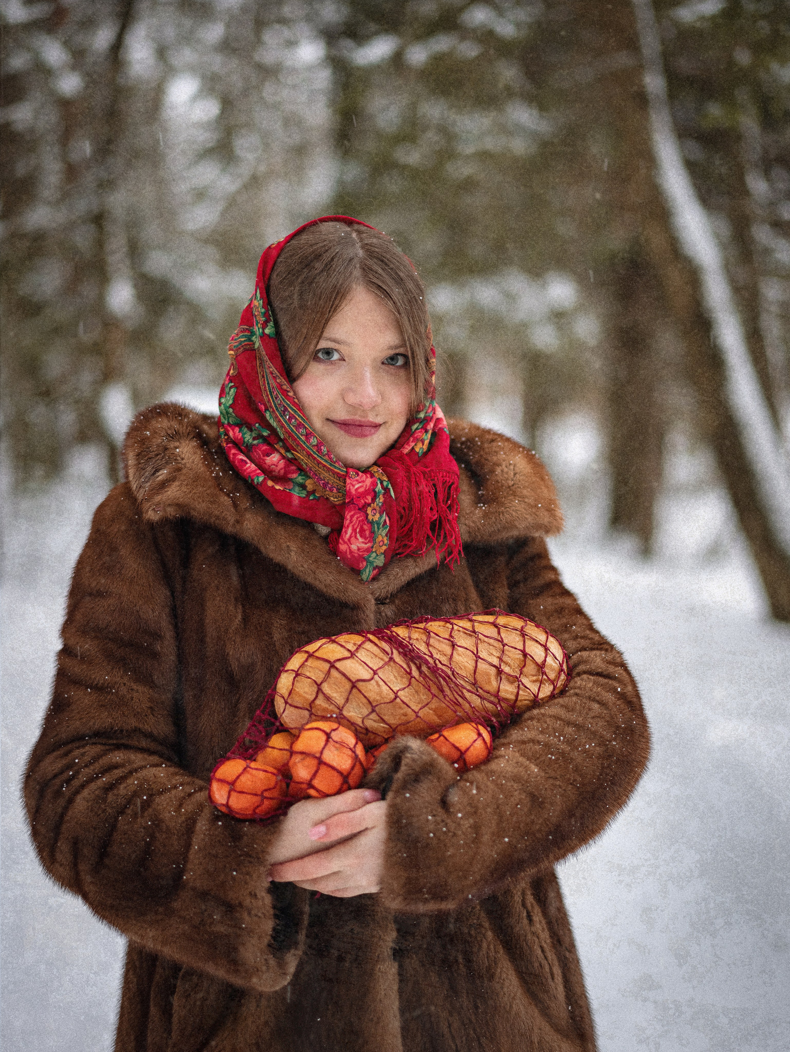 Ольга — фотосессия в зимнем стиле. Фотограф Москва