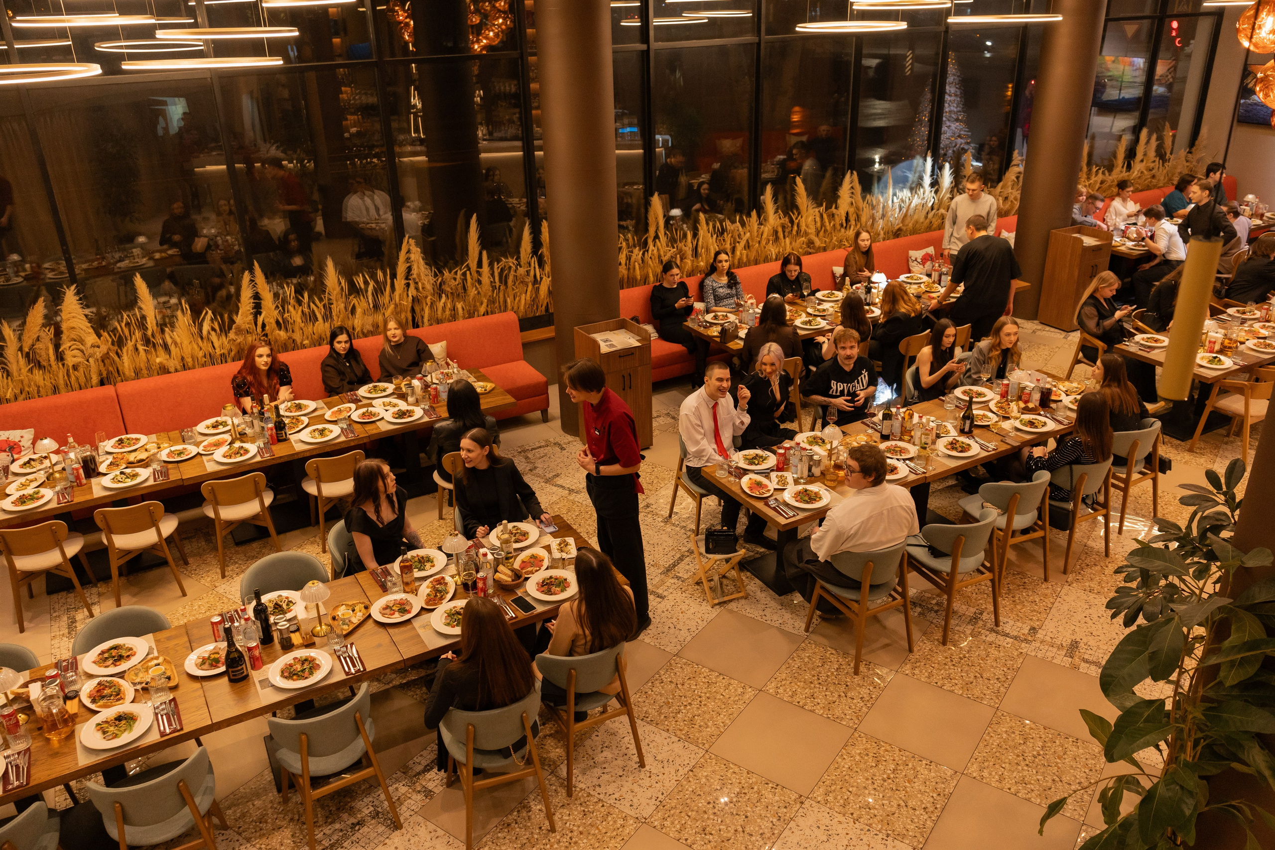 Новогодний корпоратив Альфа-Банк, ресторан Журавли