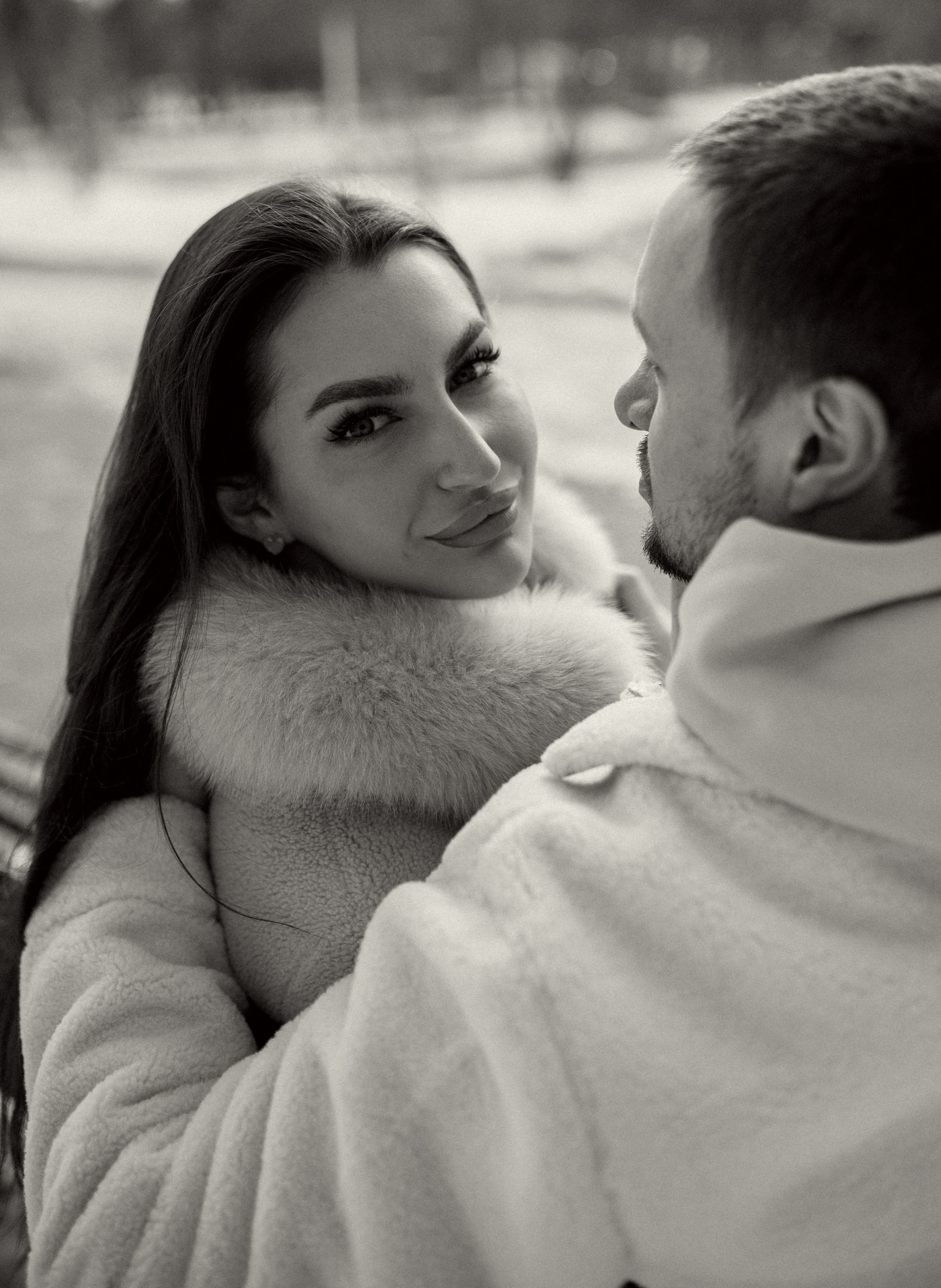 Лавстори стрит фотосессия в зимней Москве. Семейная фотосессия Бутово Москва фотограф Алина Морщагина