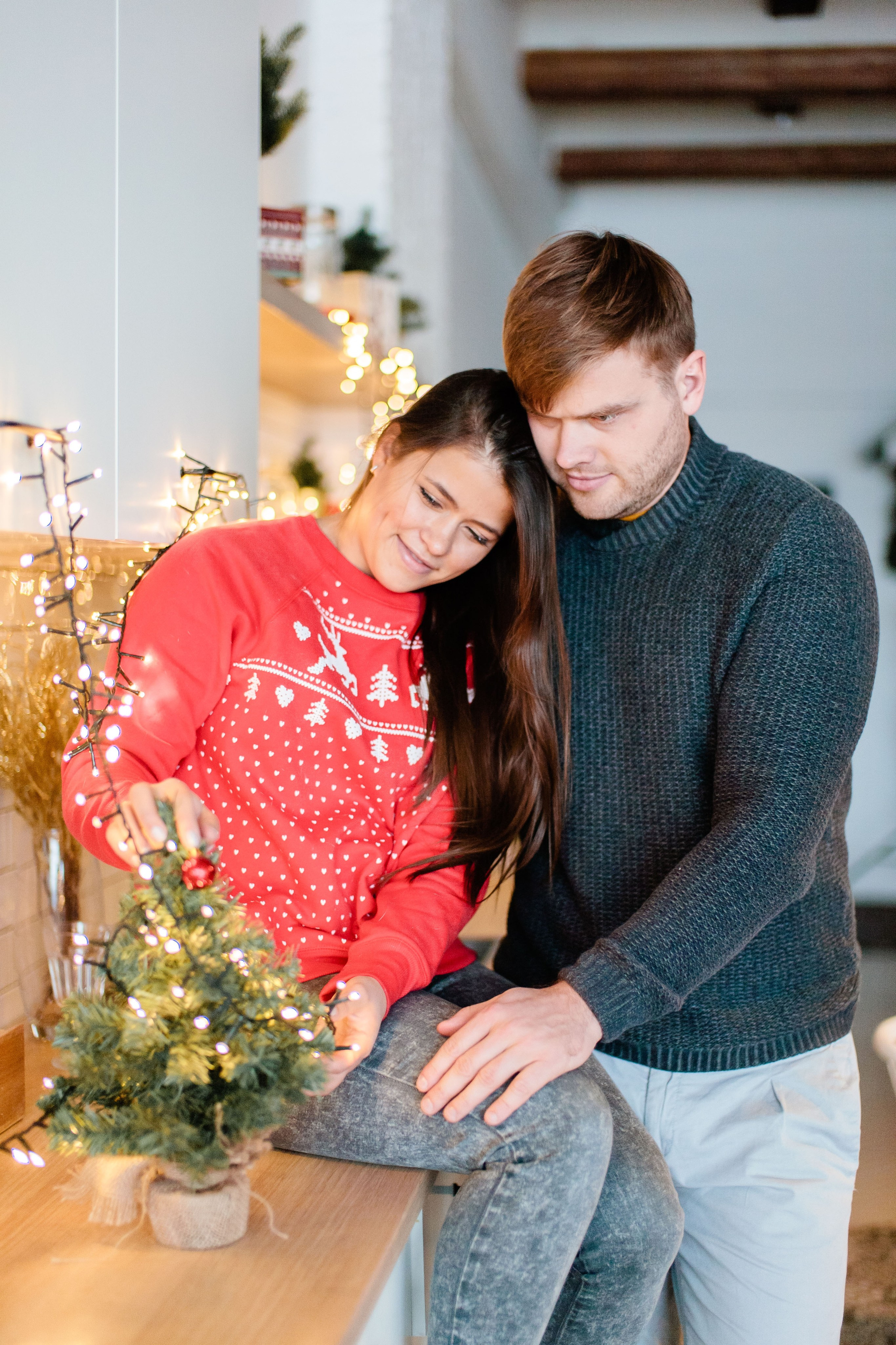 Семейная Новогодняя фотосессия в студии, фотограф в Москве