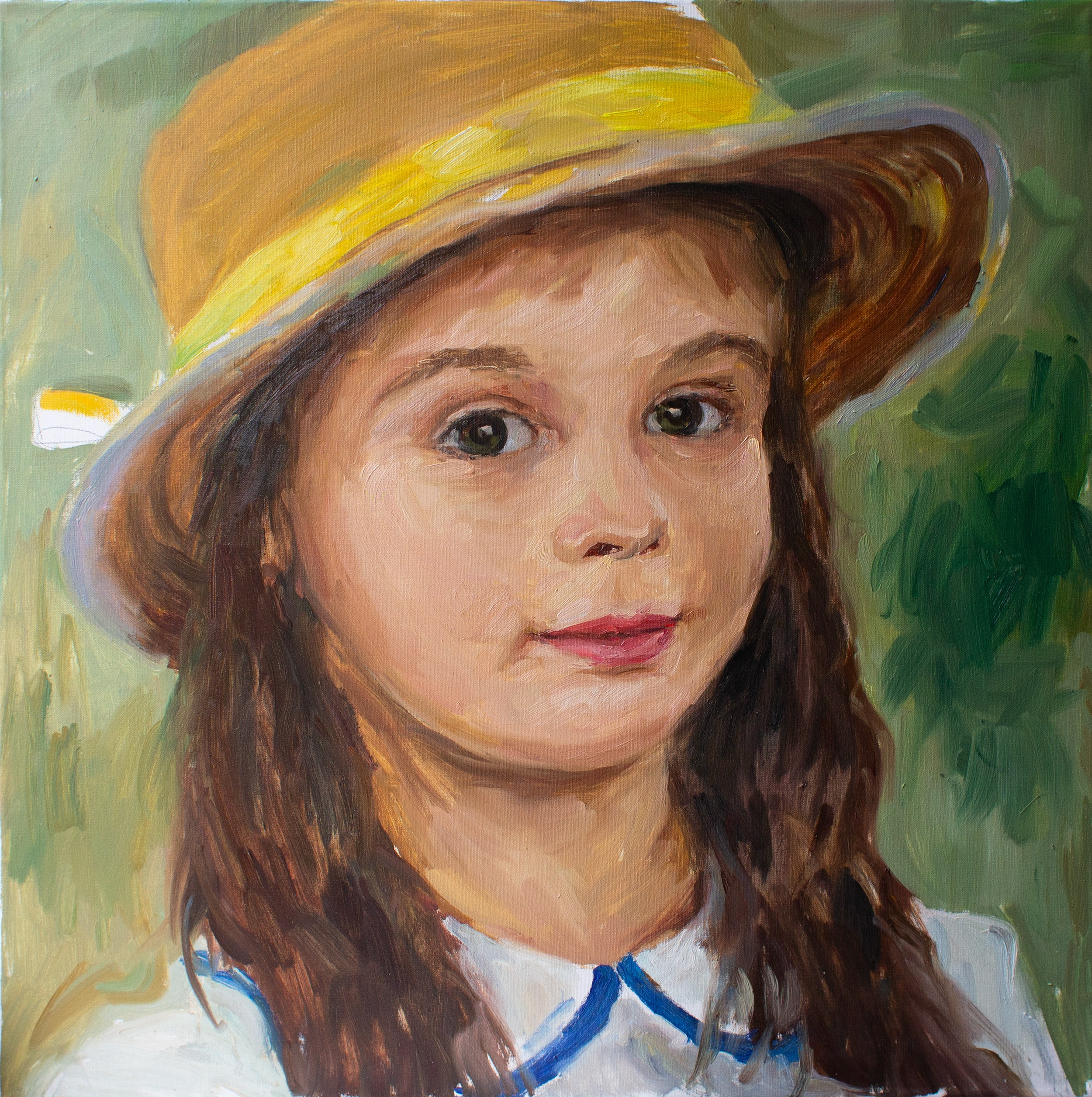 Детский портрет. Заказать портрет маслом на холсте по фото в яркой живописной манере